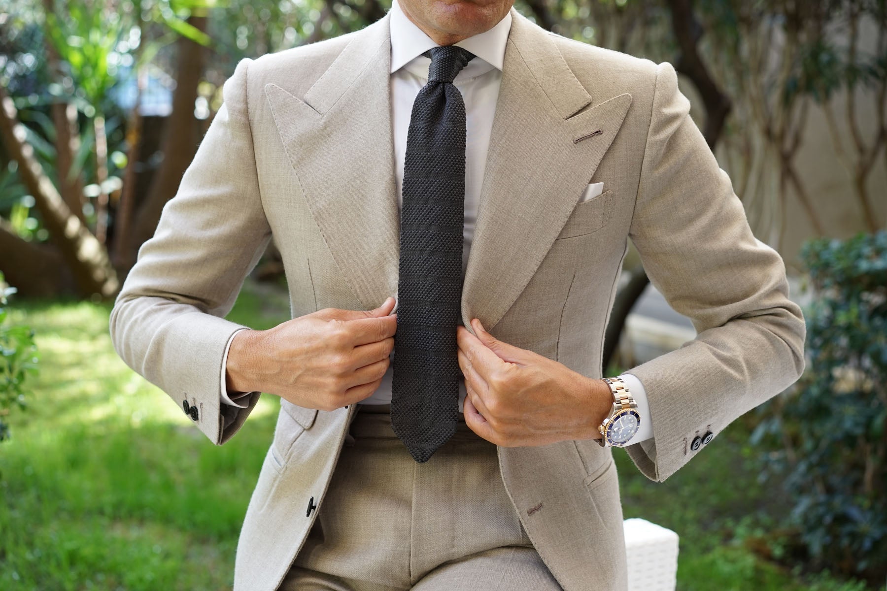 Alaskan Grey Knitted Tie