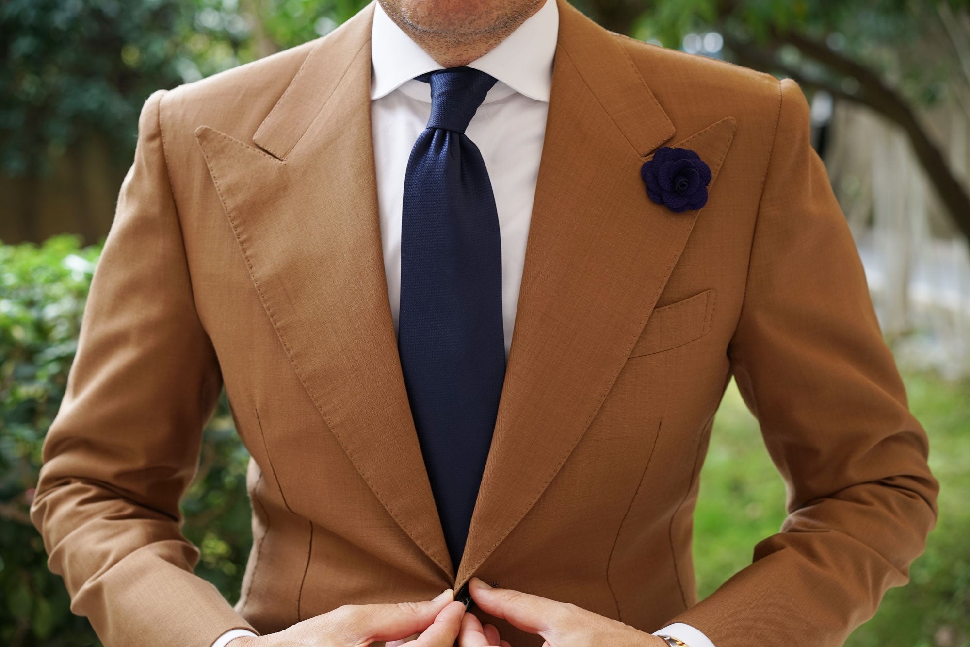 Plum Purple Lapel Flower