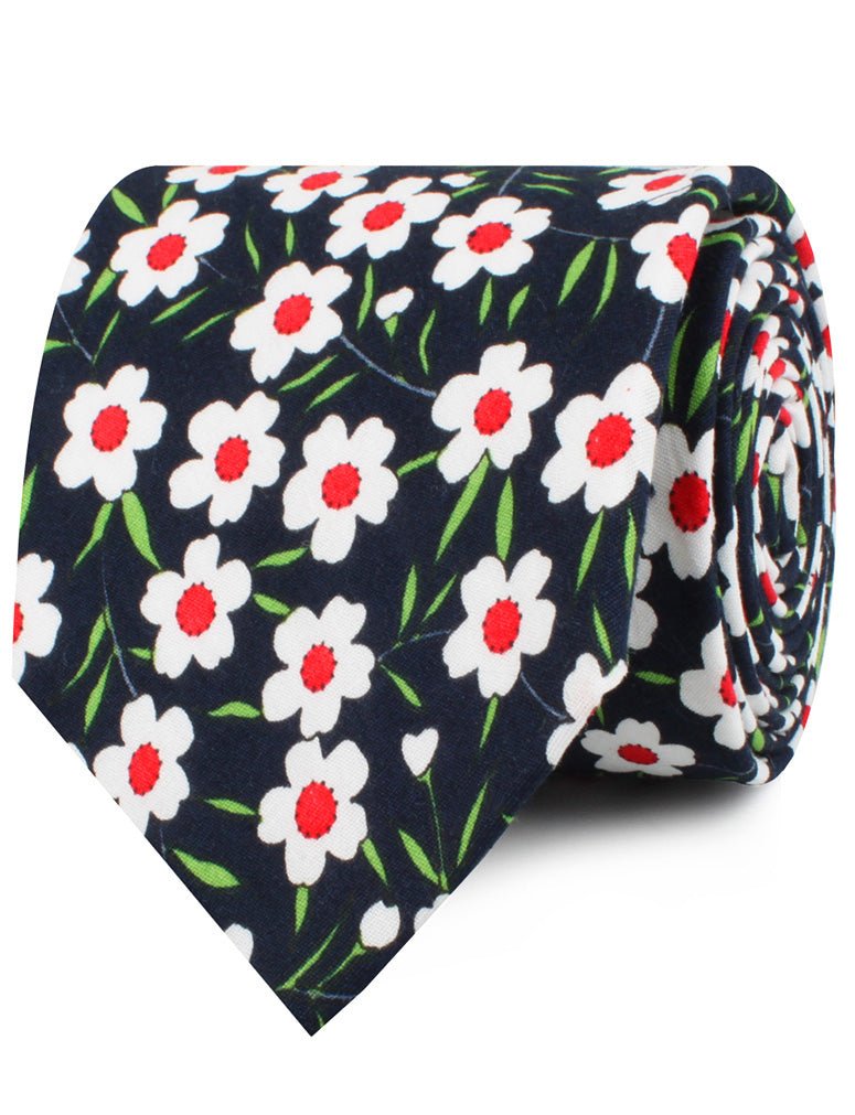 Fijian Midnight Floral Necktie