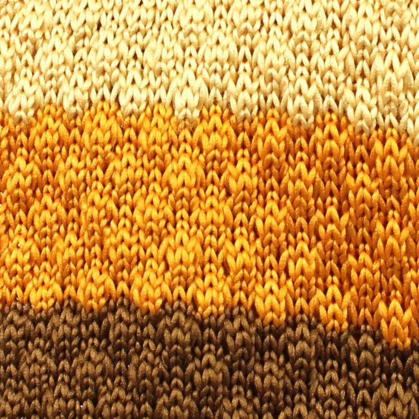 Three Shades of Yellow Knitted Tie