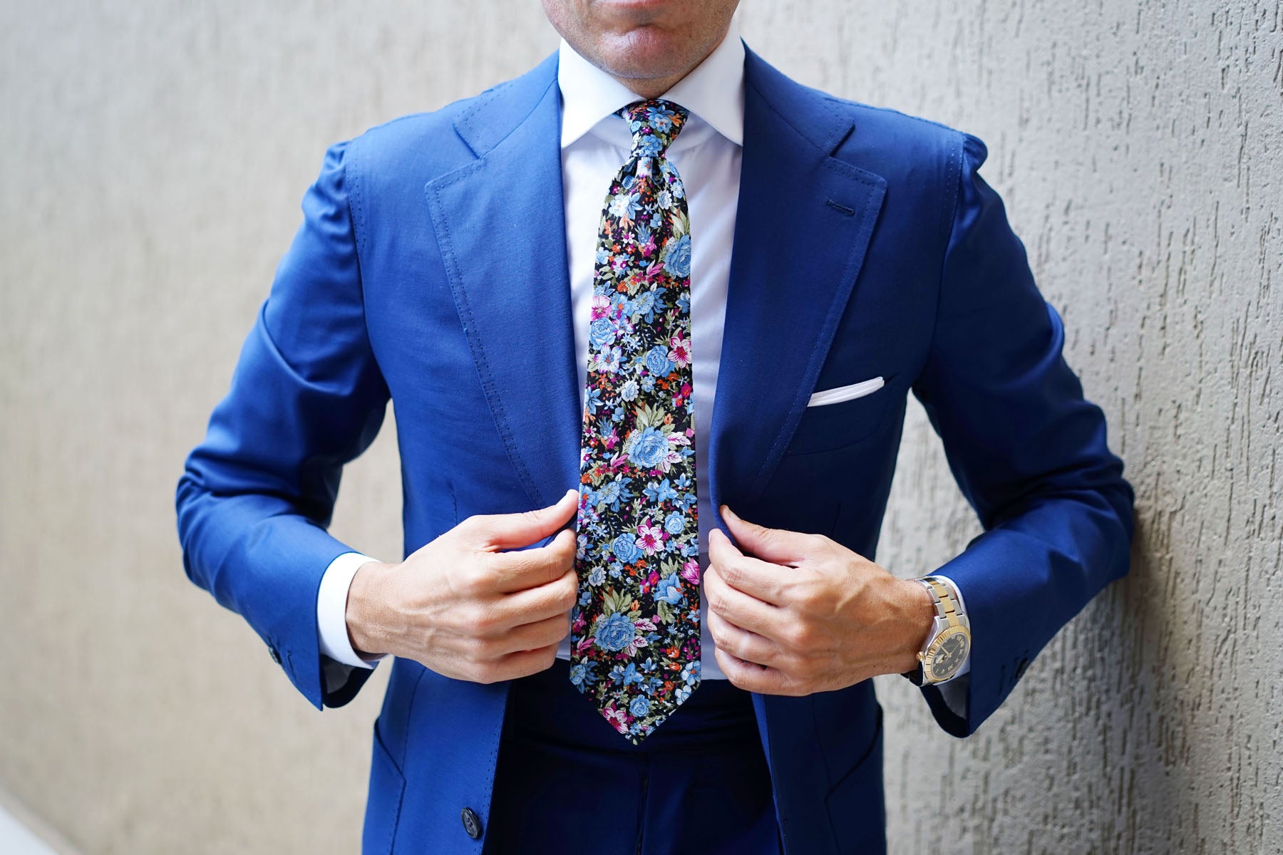 Scoglio D'Africa Violet Floral Tie