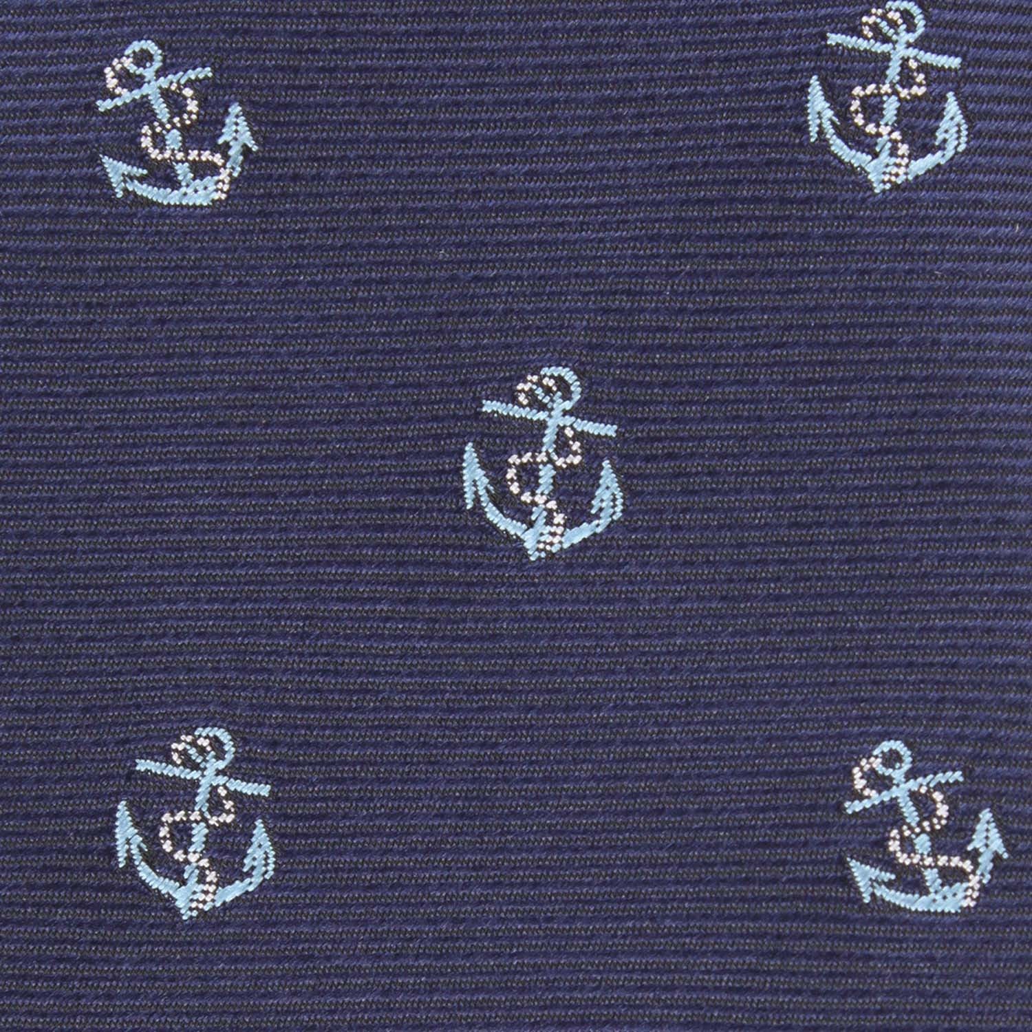 Navy Blue Sail Anchor Self Tie Diamond Tip Bow Tie