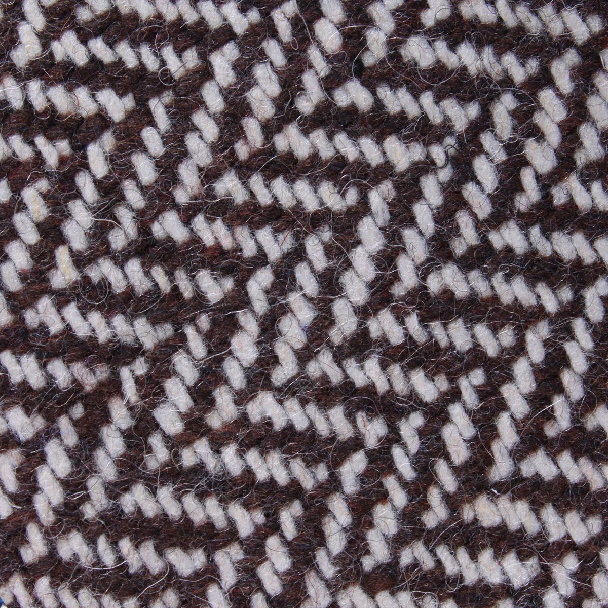 Brown Chevron Wool Self Bow Tie