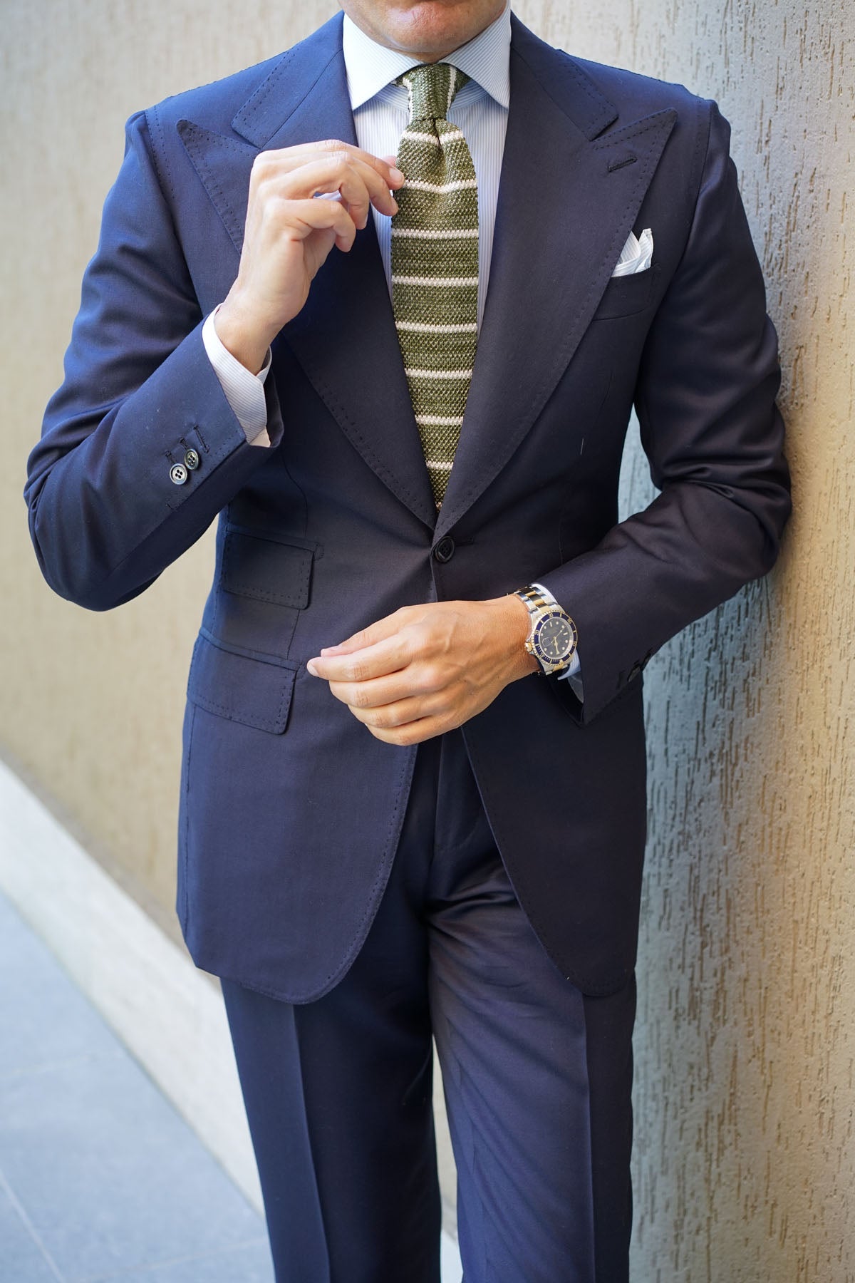 Clooney Striped Knitted Tie