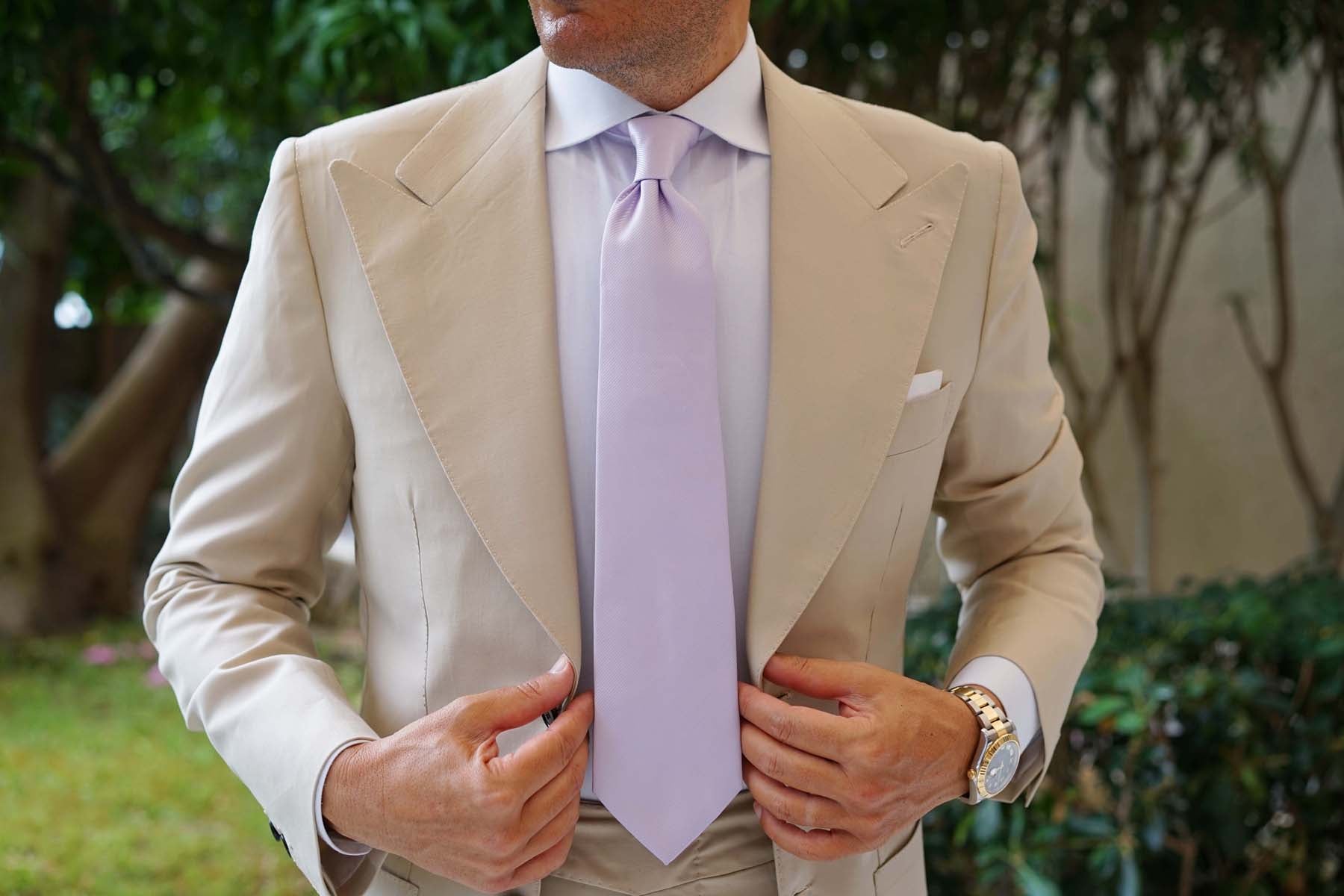 Light Lavender Twill Necktie