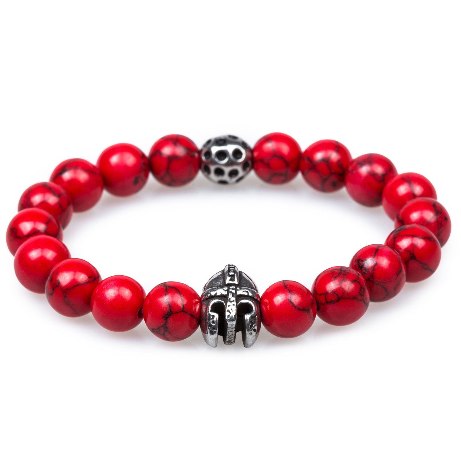 Azazel Red Turquoise Gladiator Helmet Bracelet