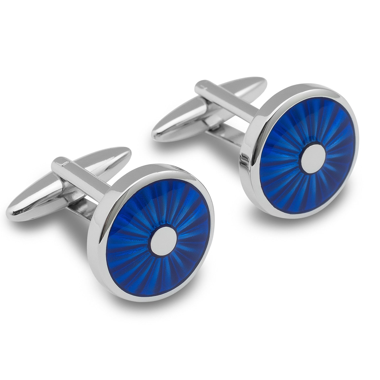 Cerulean Blue Turkish Eye Cufflinks