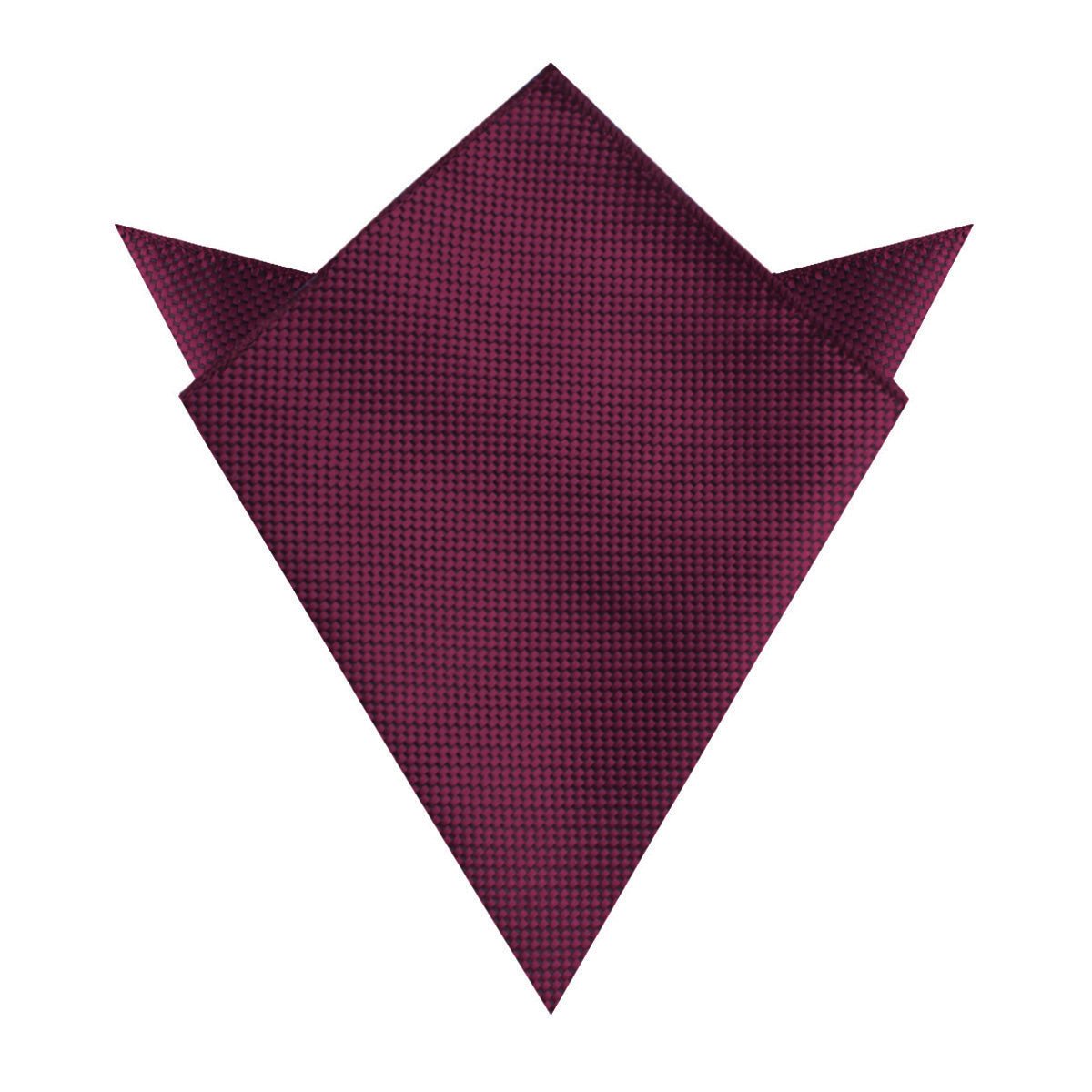 Metallic Maroon Oxford Weave Pocket Square