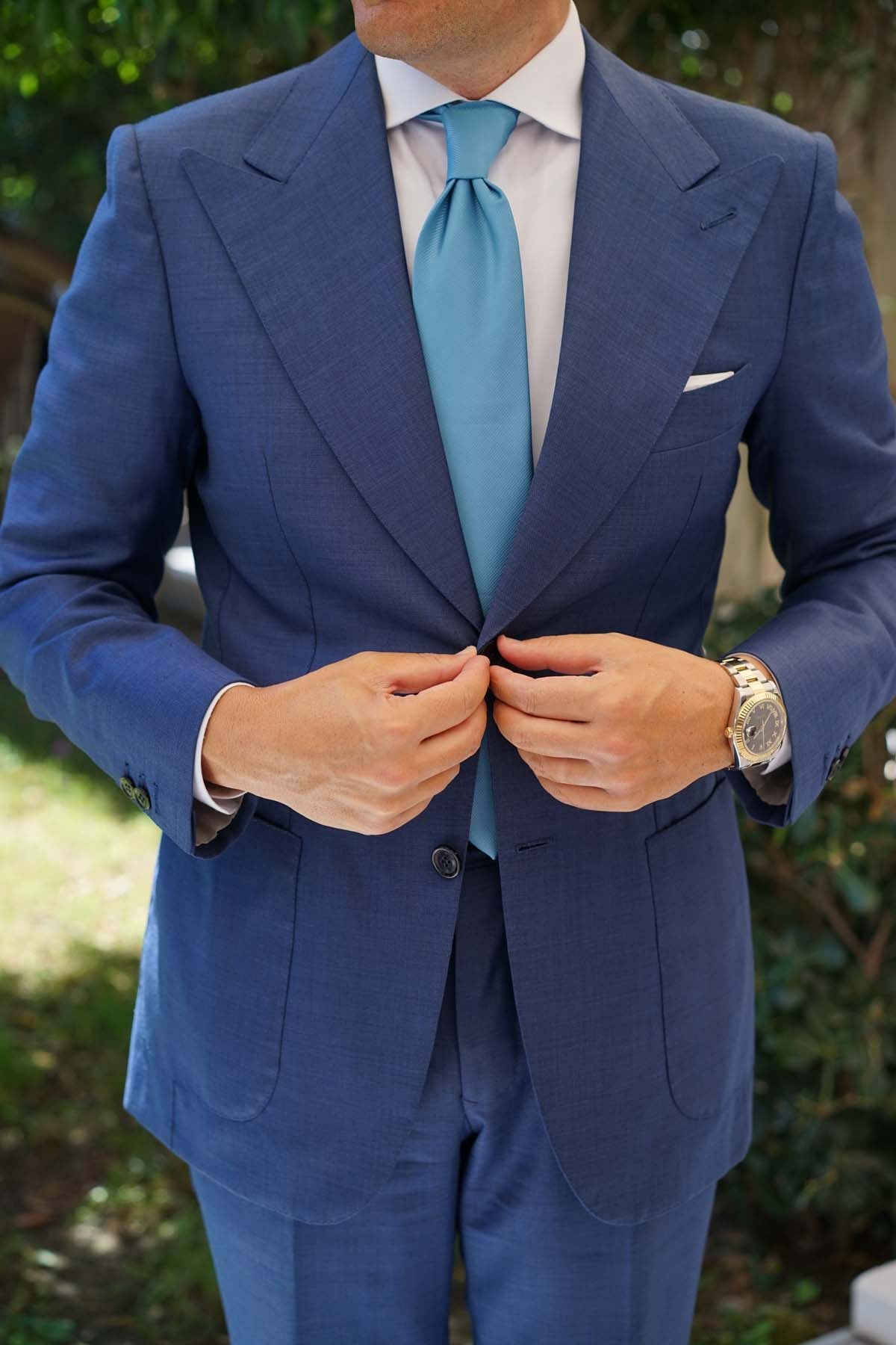 Coastal Blue Twill Necktie