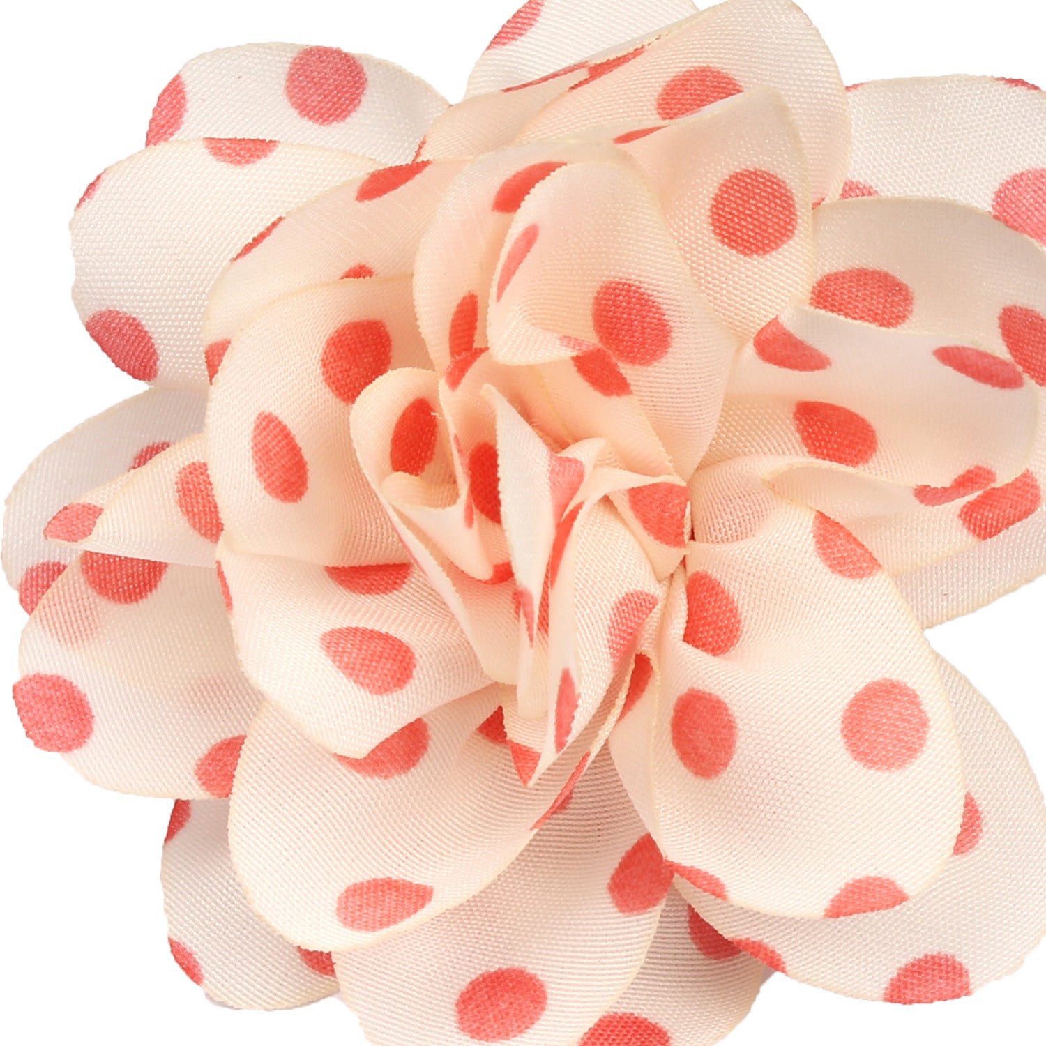 Polkadot Pink Lapel Flower