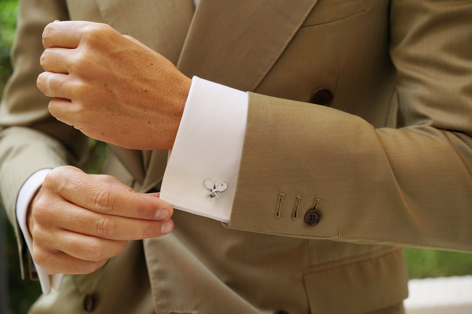 Tennis Racquet Cufflinks