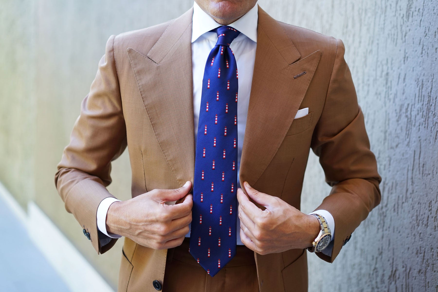 Nautical Lighthouse Tie