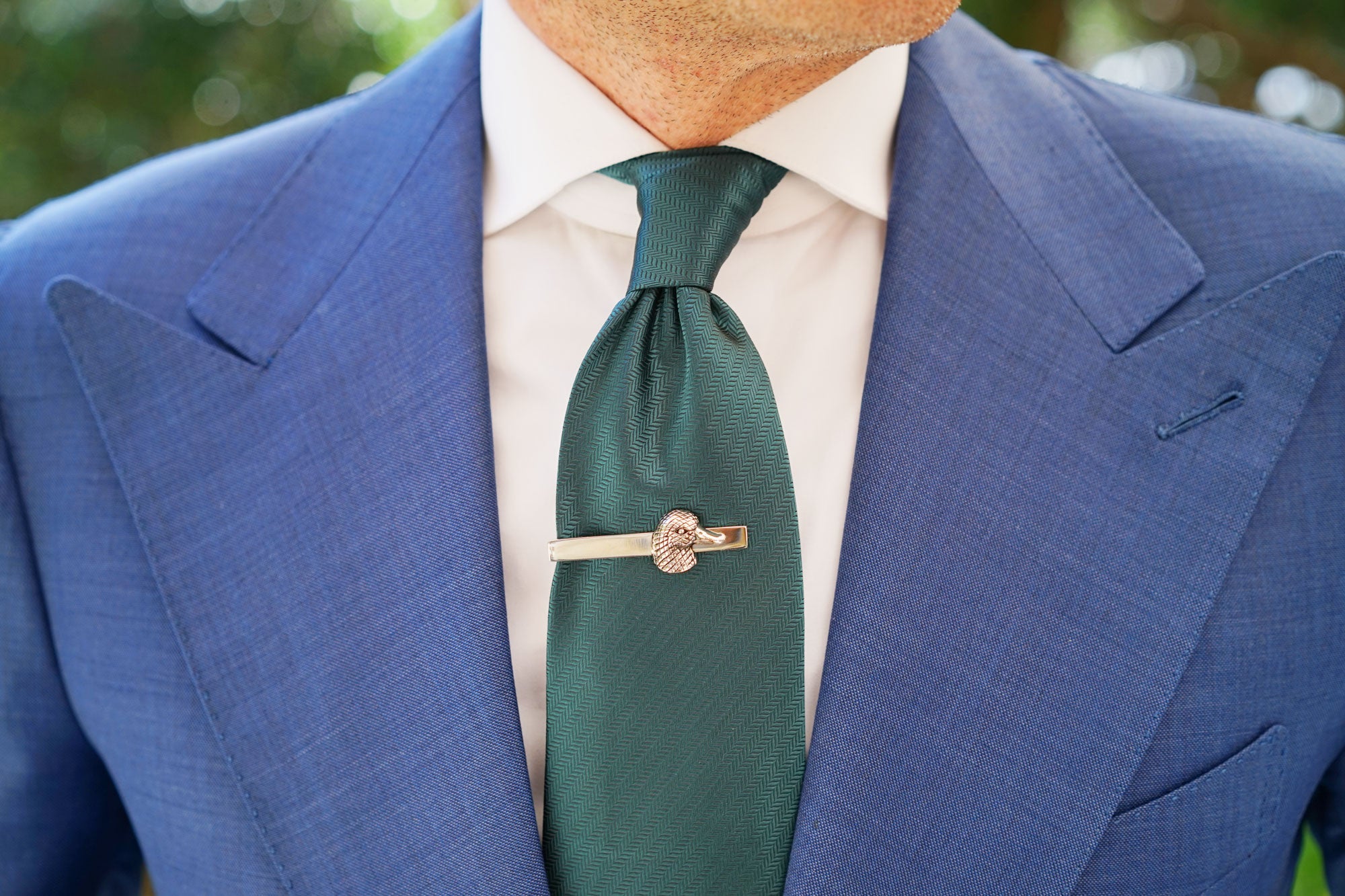 Silver Albatross Duck Tie Bar