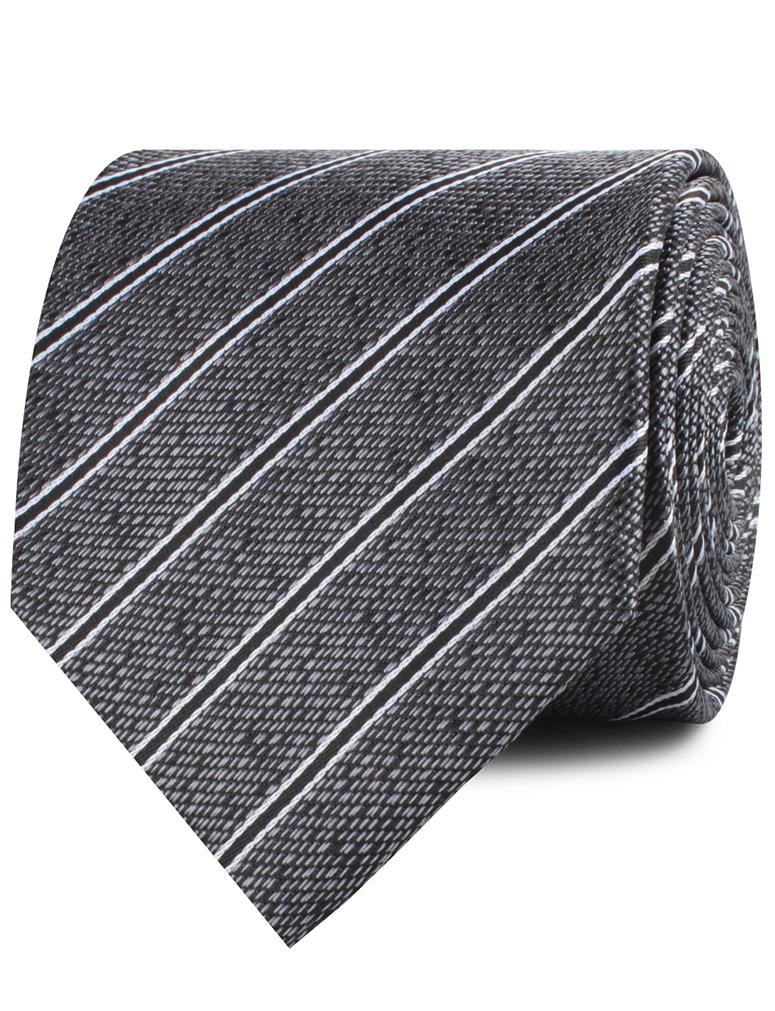 New York Charcoal Striped Necktie