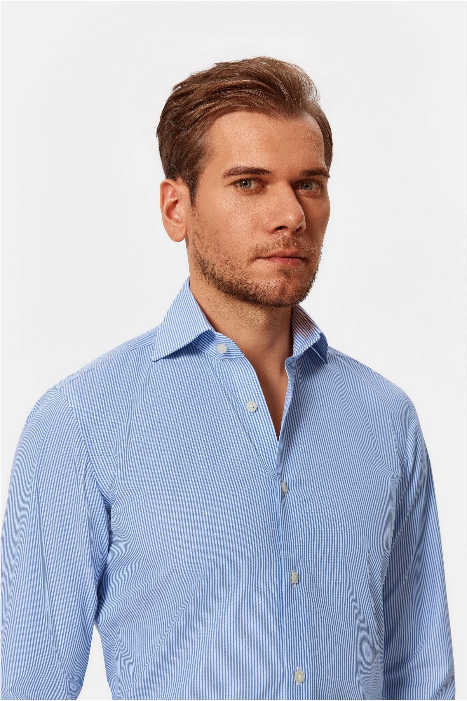 Bachman Blue Stripe Poplin Shirt