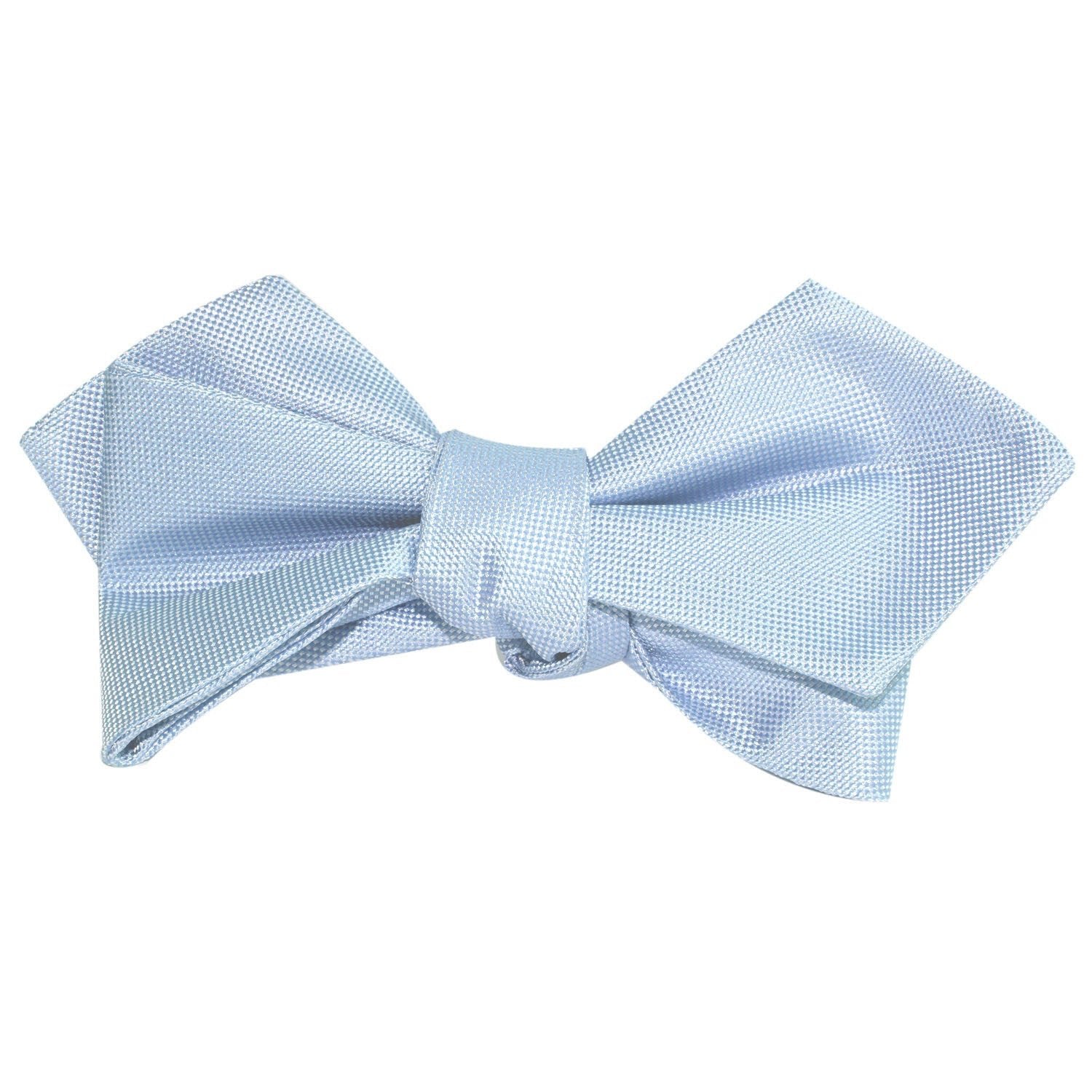 Mint Blue Self Tie Diamond Tip Bow Tie