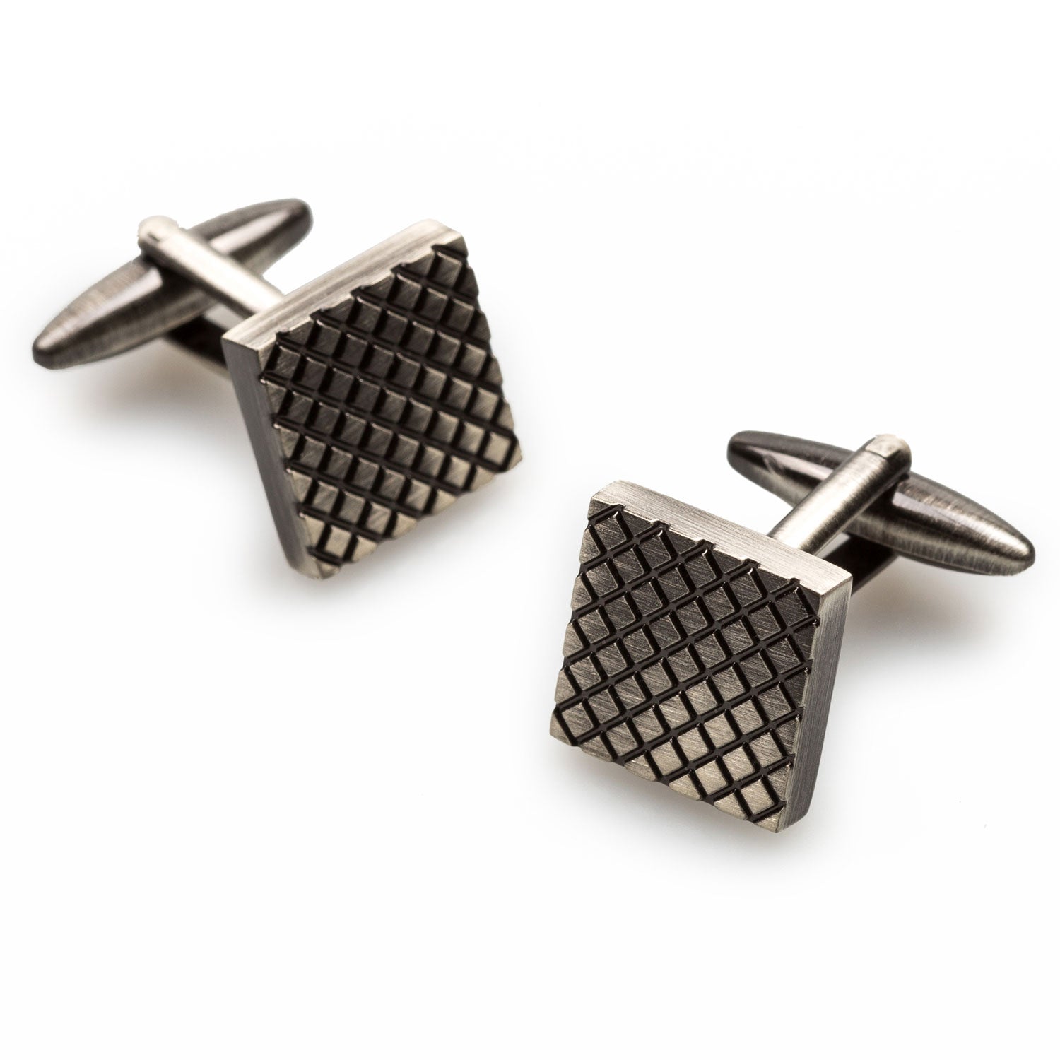 Mr Moore Antique Silver Square Cufflinks