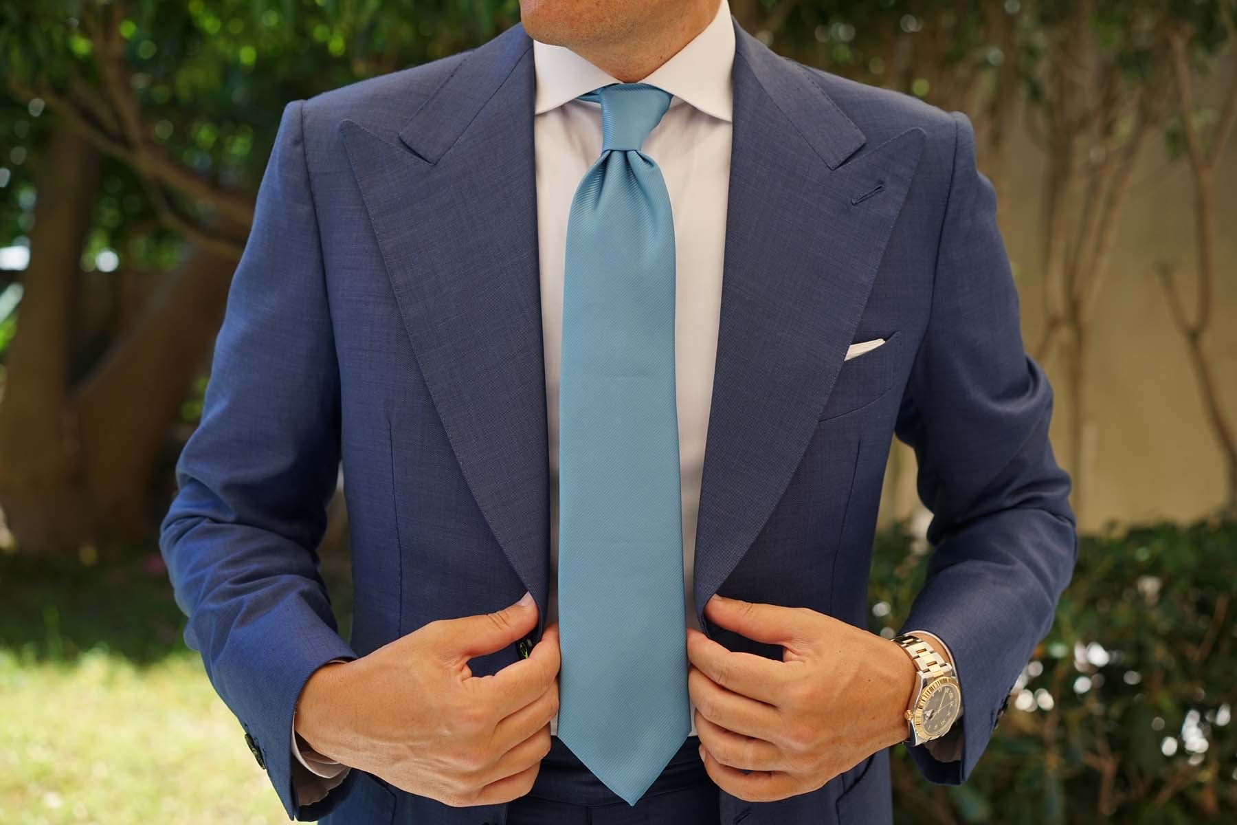 Coastal Blue Twill Necktie