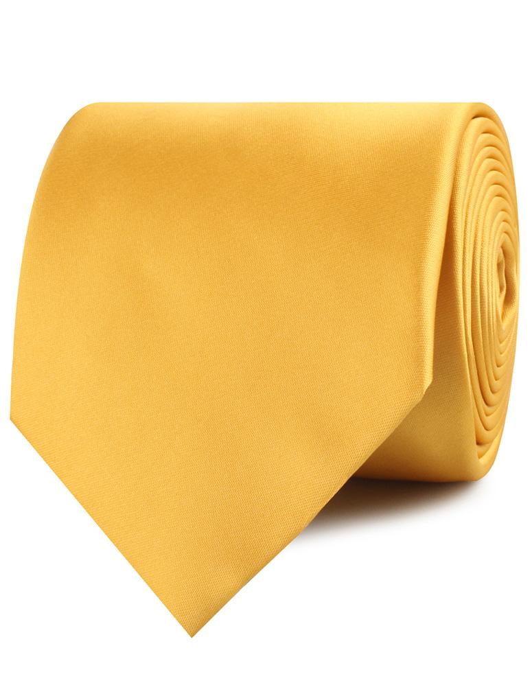 Honey Gold Yellow Satin Necktie