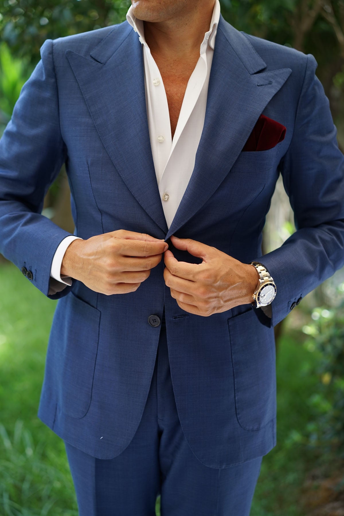 Plum Purple Velvet Pocket Square