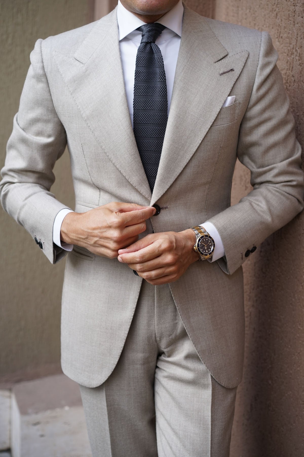 Alaskan Grey Knitted Tie