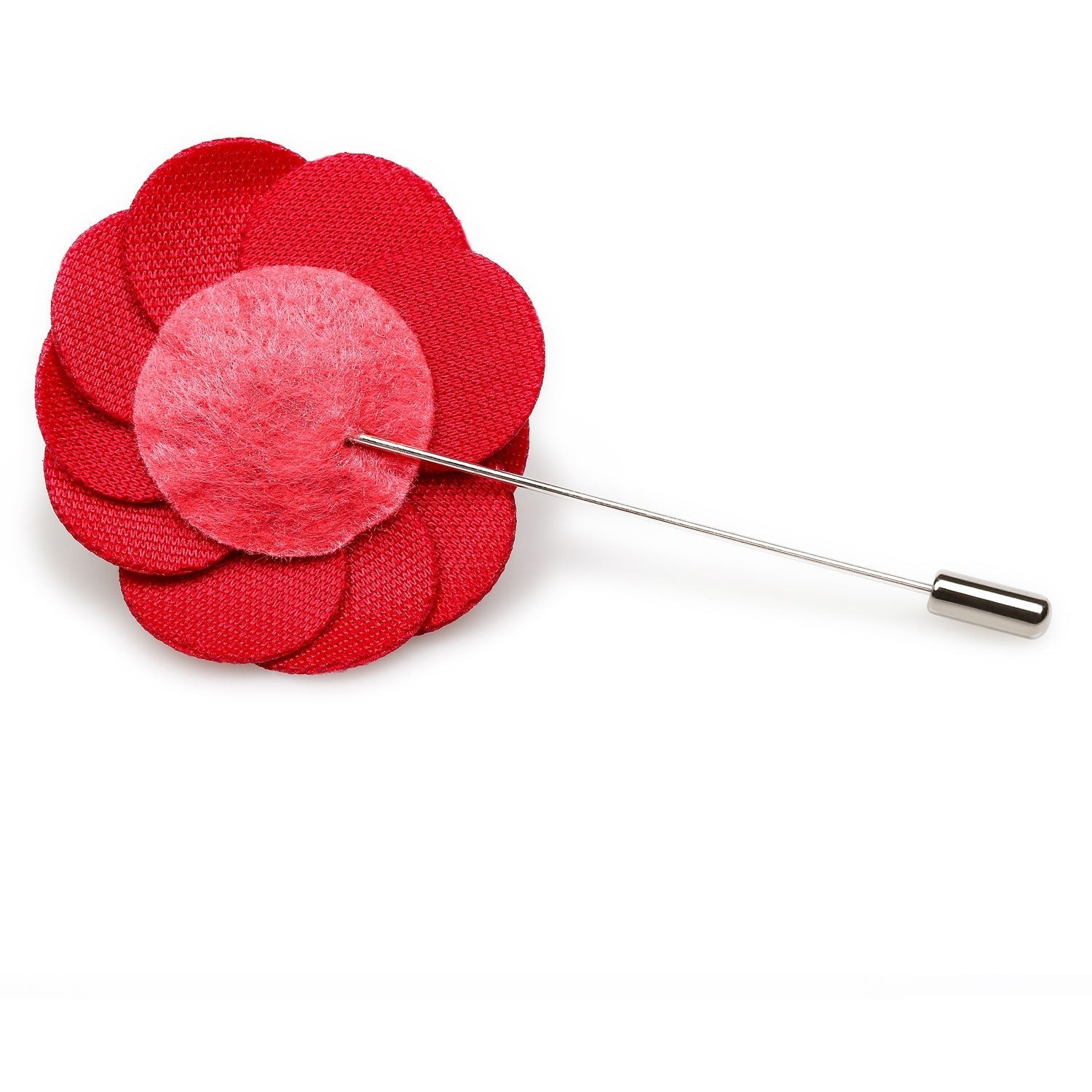 Lipstick Velvet Lapel Flower