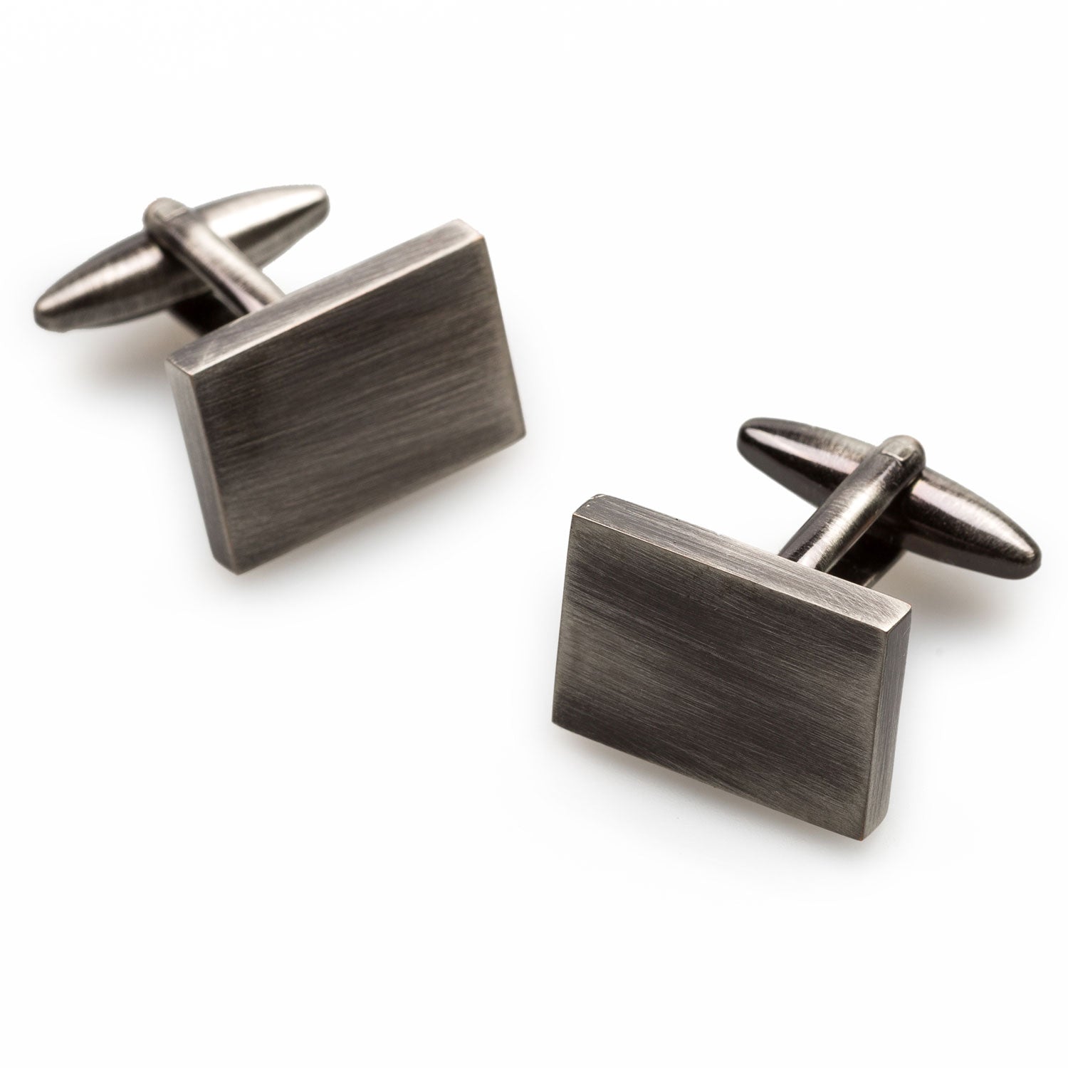 Classic Antique Silver Rectangle Cufflinks