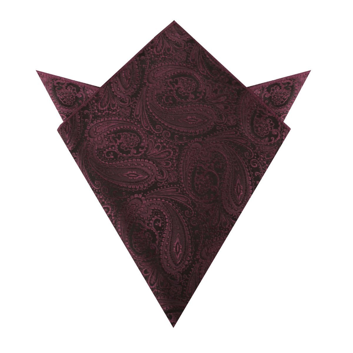 Mahogany Red Paisley Pocket Square