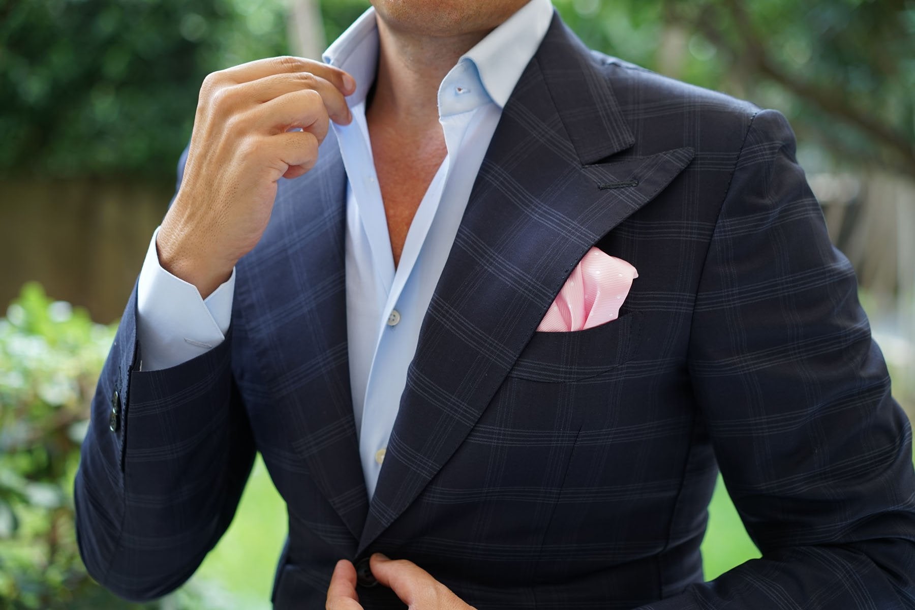 Soft Pink Polka Dots Pocket Square