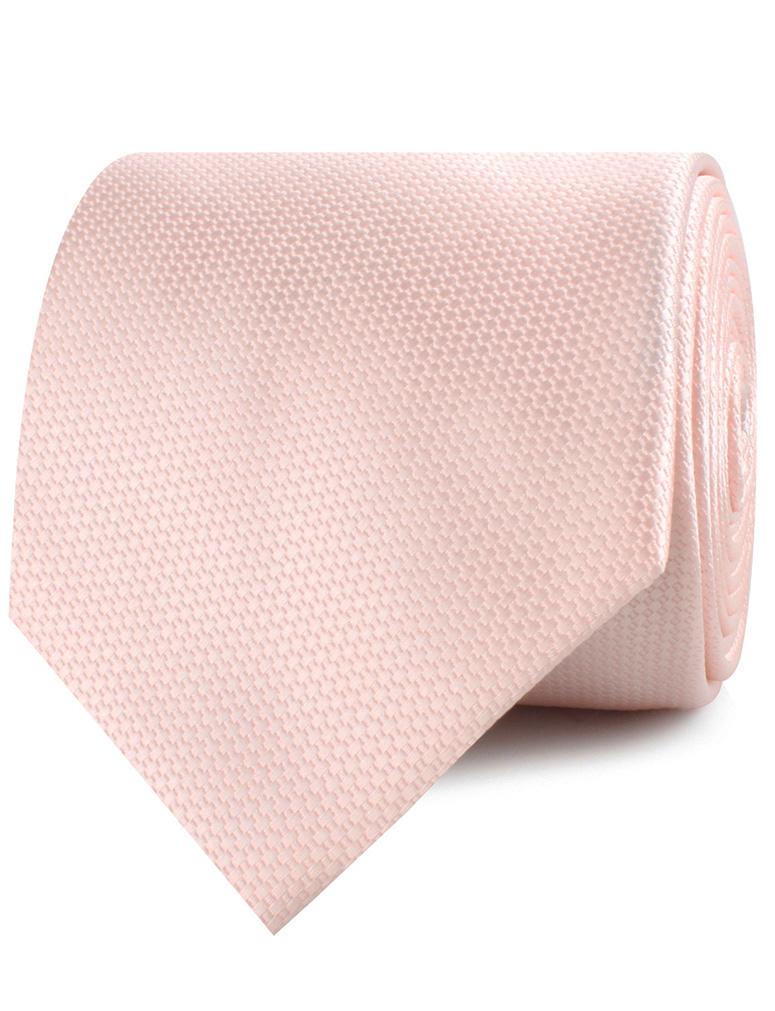 Blush Pink Basket Weave Necktie