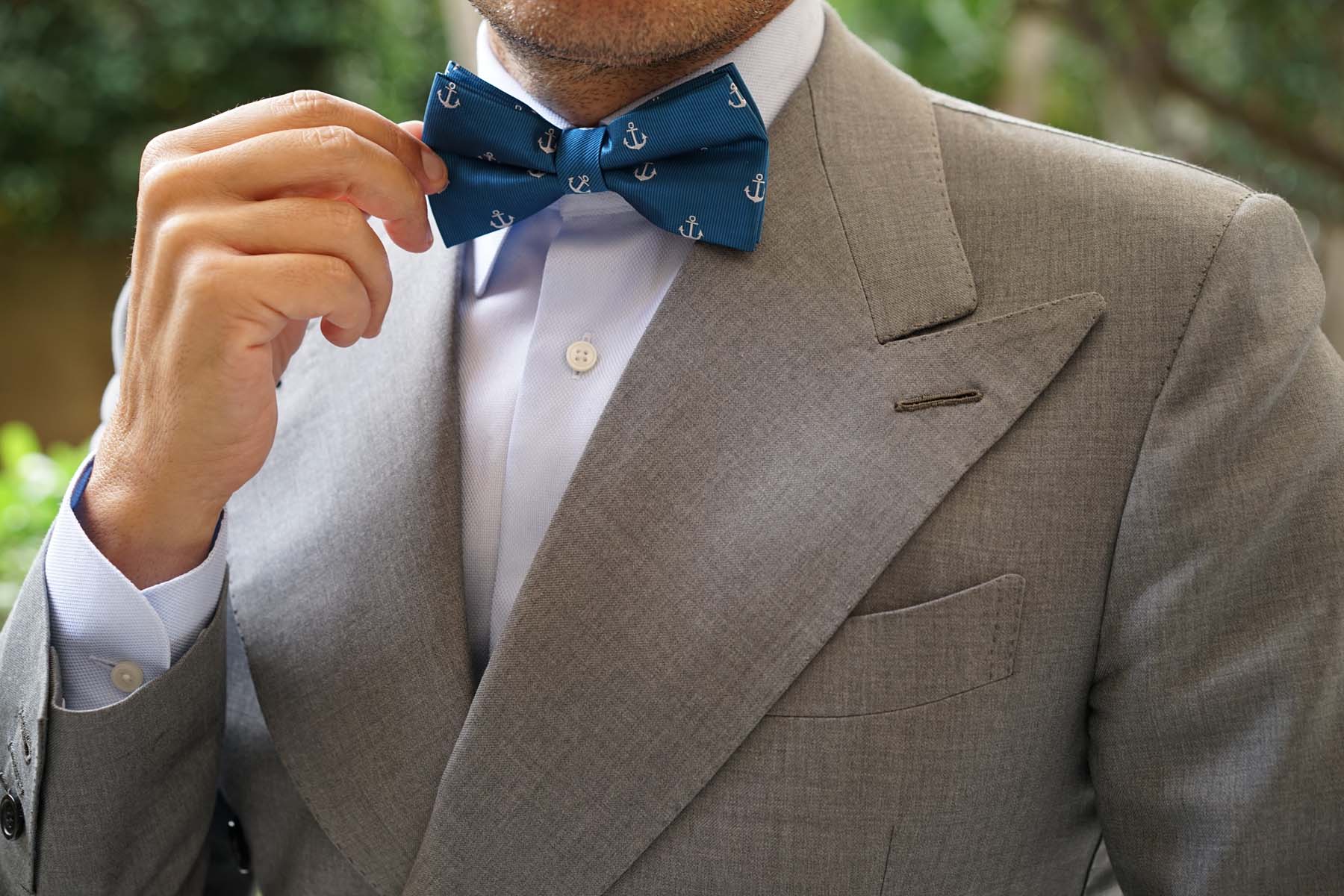 The OTAA Teal Blue Anchor Bow Tie