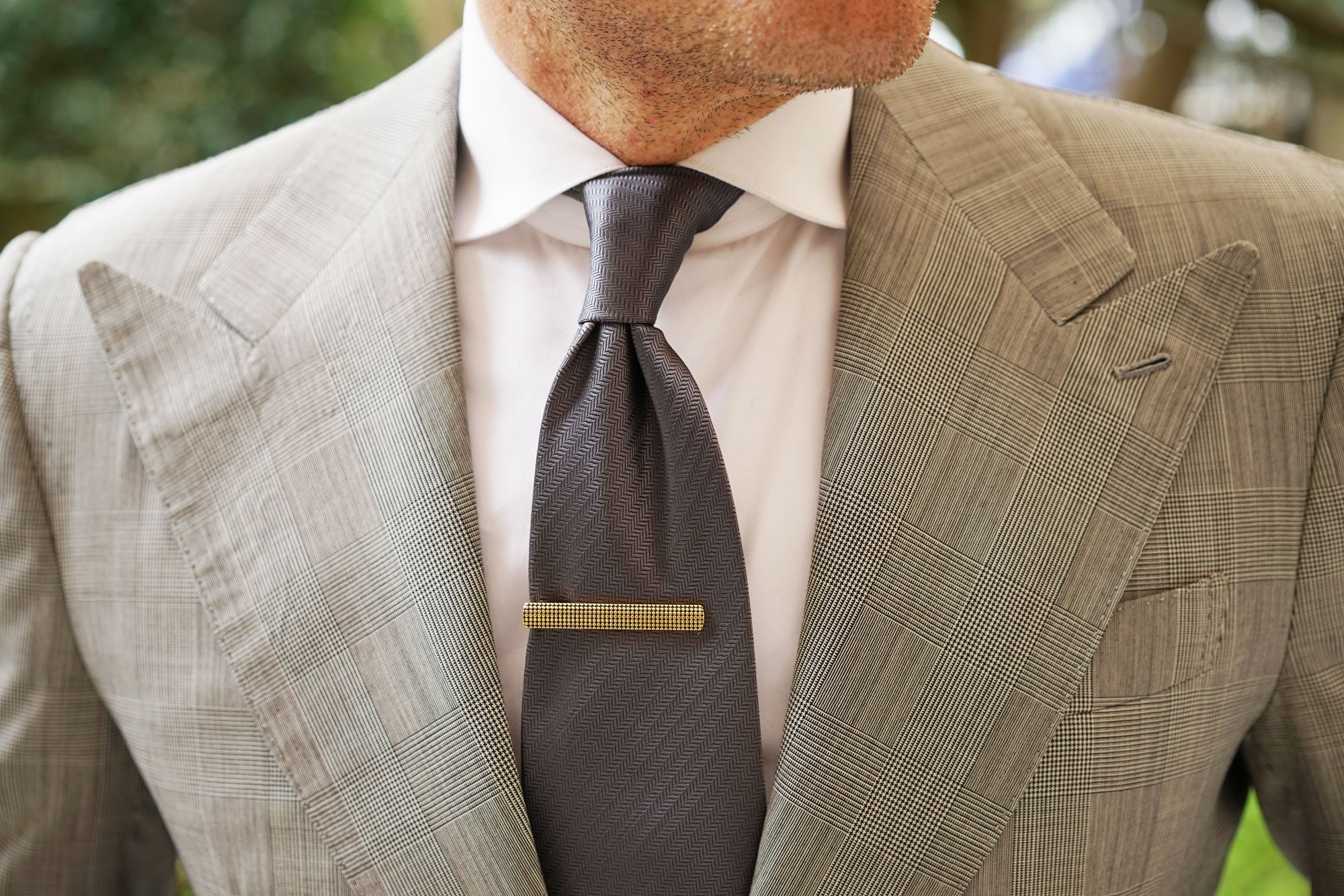 Gold Stippled Tie Bar