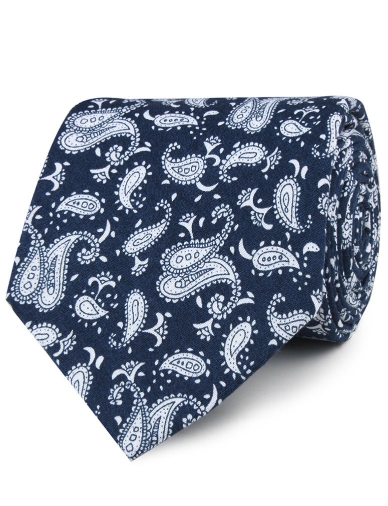 Moroccan Blue Paisley Necktie