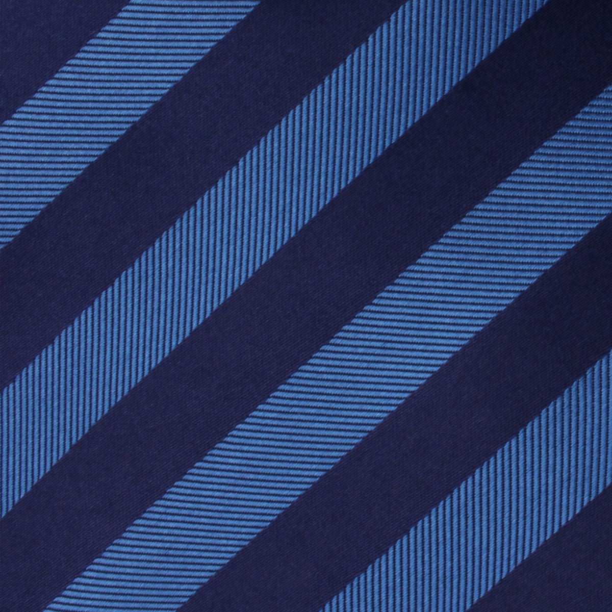 Oxford & Steel Blue Striped Pocket Square