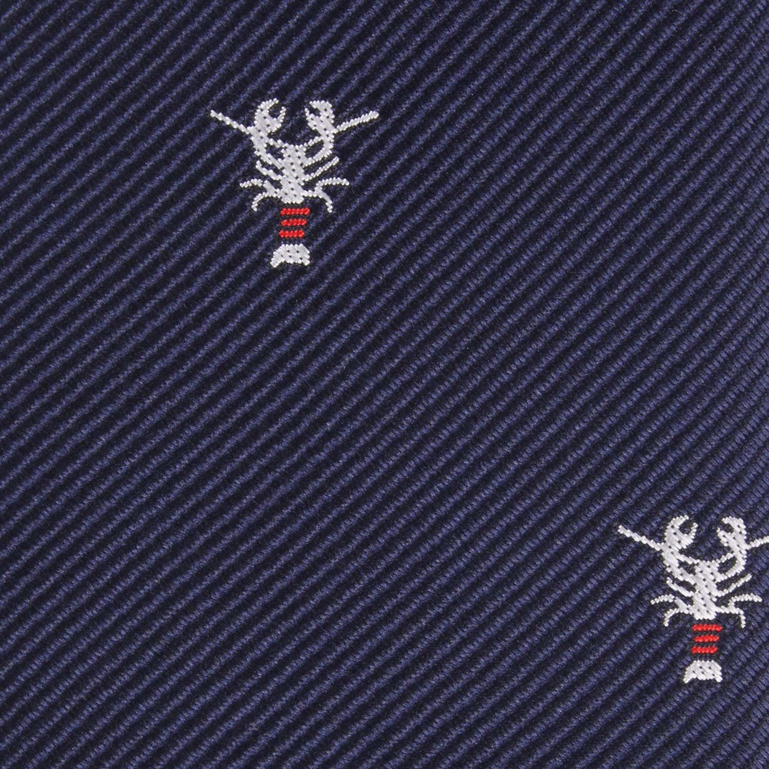 Navy Blue Lobster Self Tie Diamond Tip Bow Tie