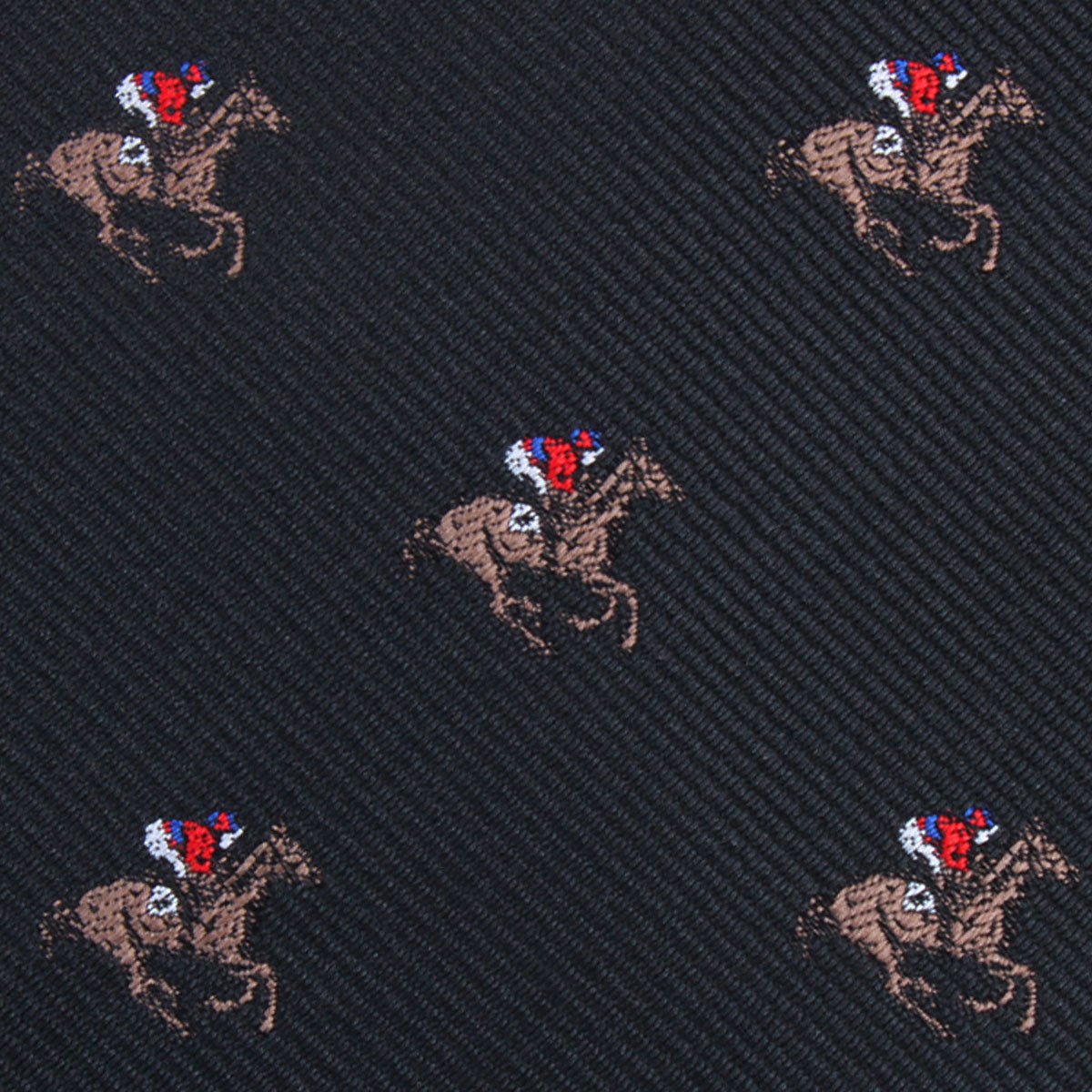 Black Melbourne Race Horse Self Bow Tie