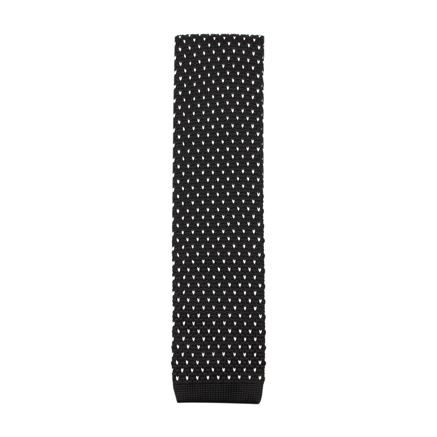 Black & White Pattern Knitted Tie