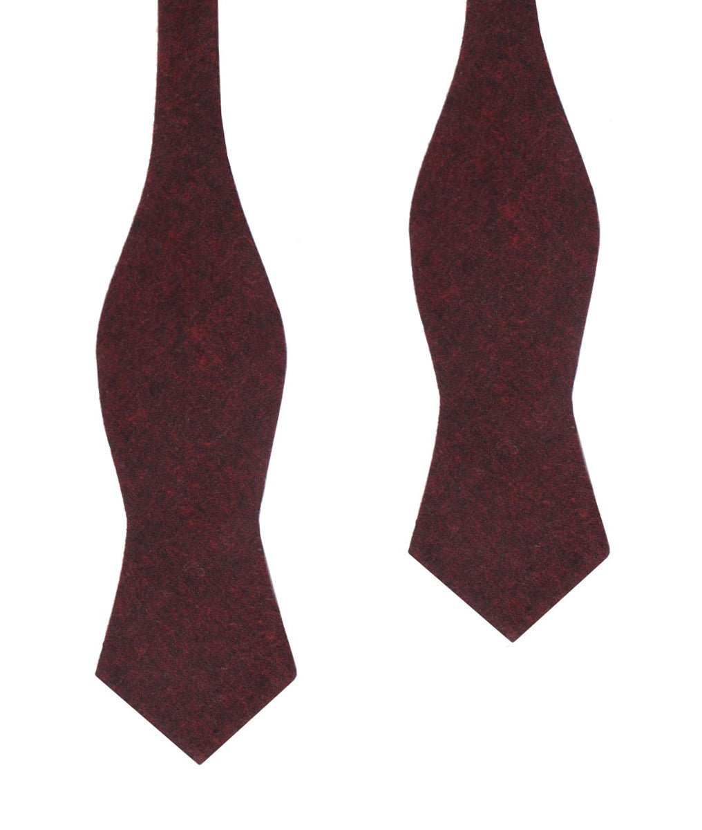 Brooklyn Burnt Red Diamond Self Bow Tie