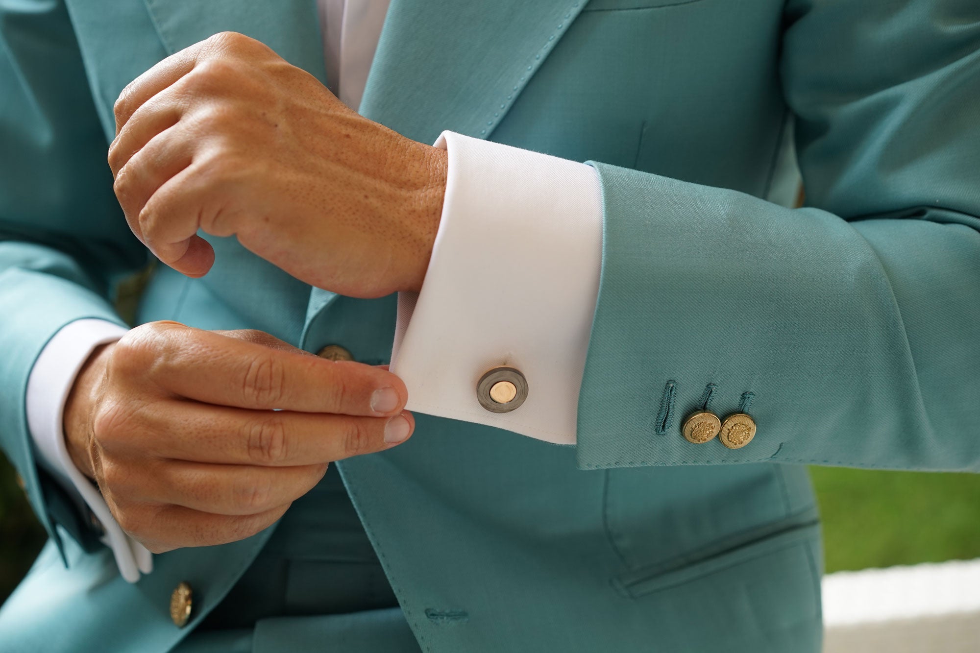 The Kingsman Black and Rose Gold Cufflinks