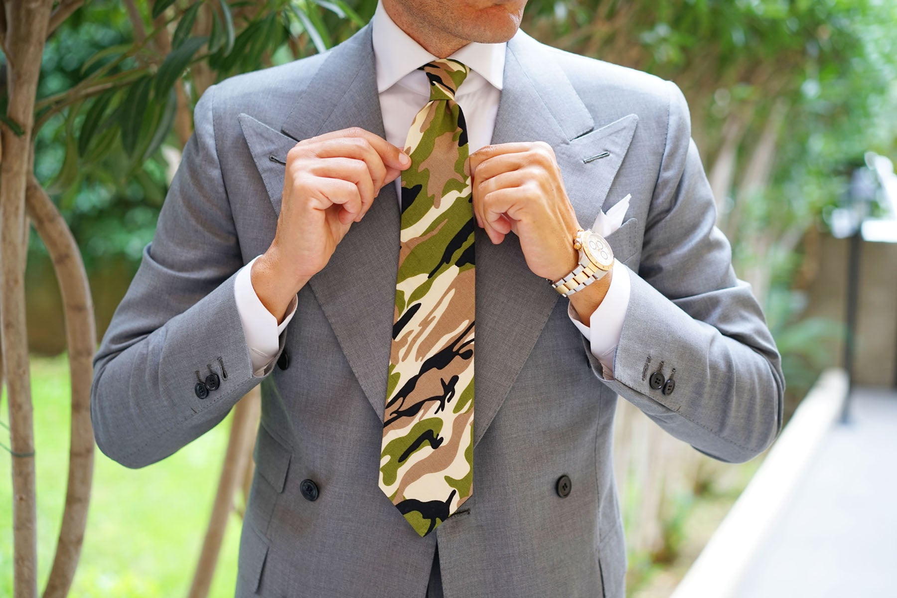 Jungle Green Camo Tie