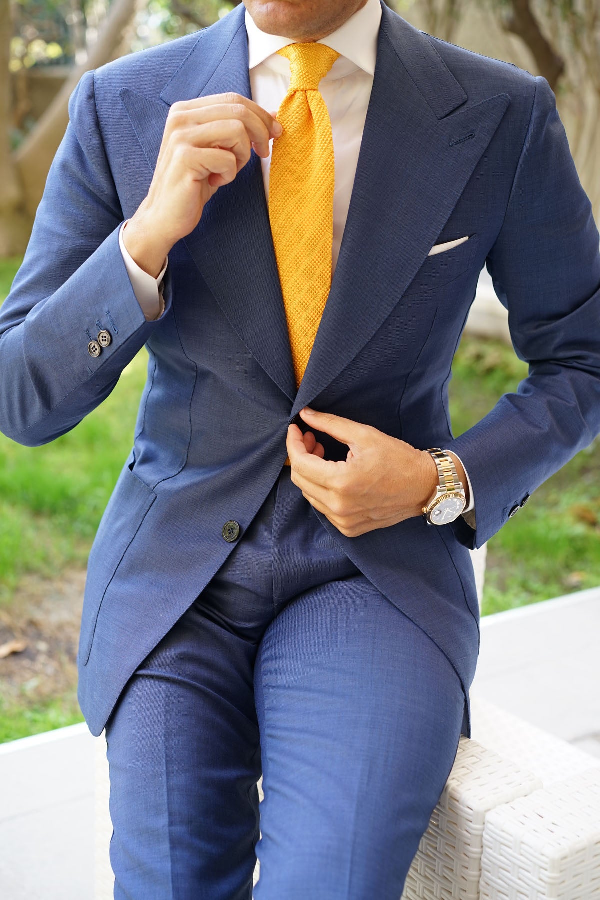 Kiddo Yellow Knitted Tie