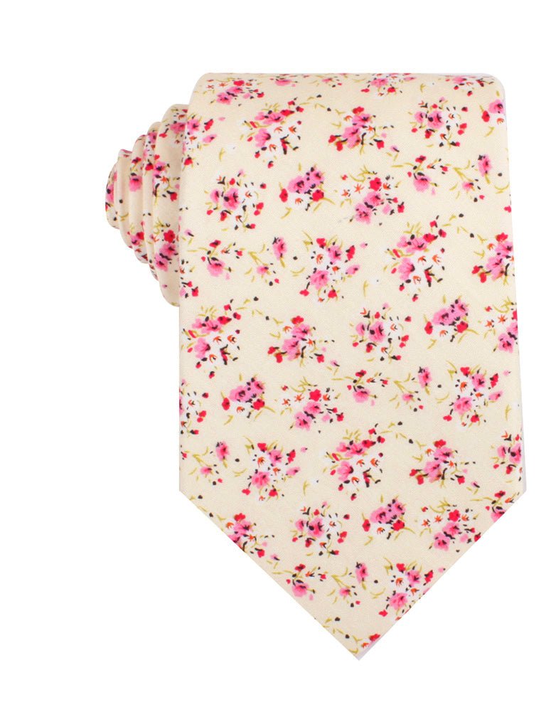 Río Pink Rose Floral Necktie