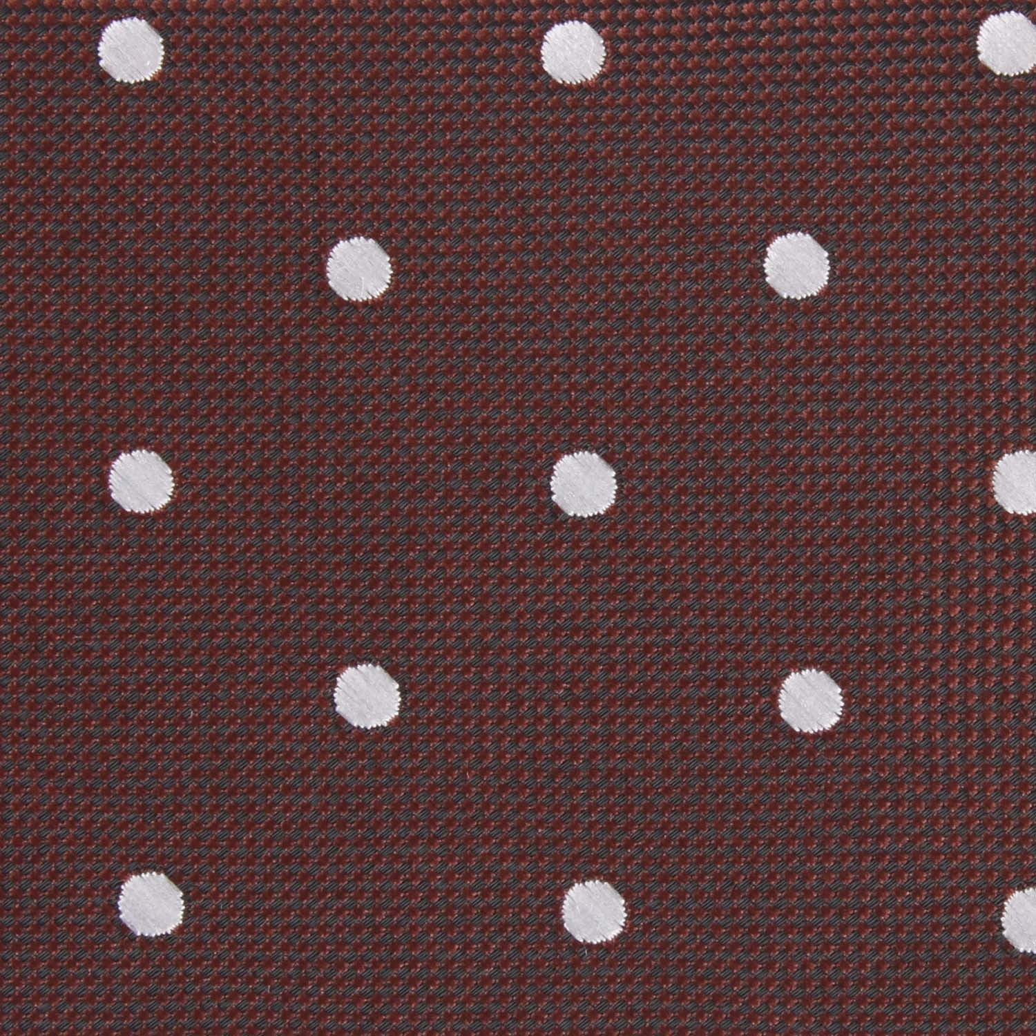 Brown with White Polka Dots Skinny Tie