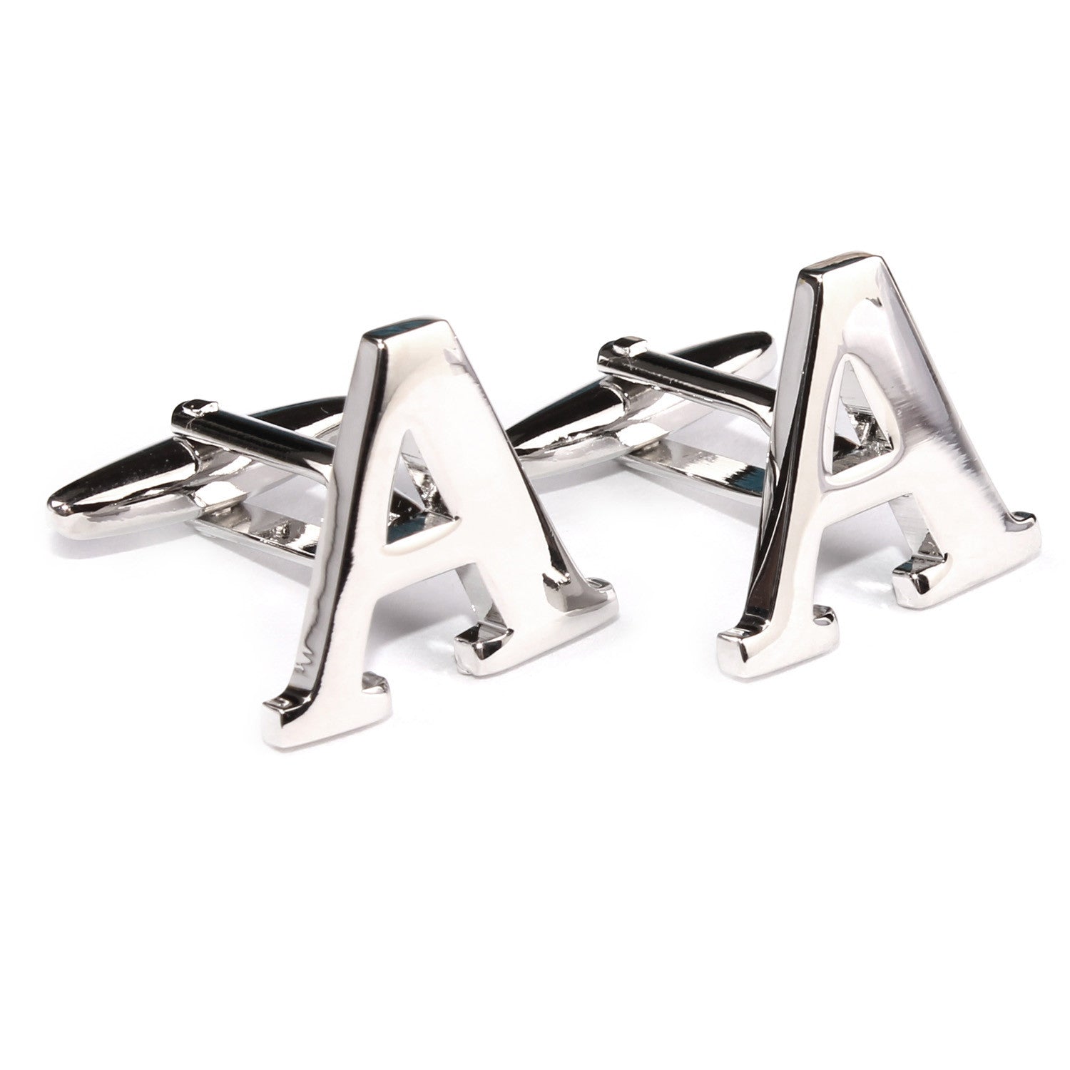 Letter A Silver Cufflinks