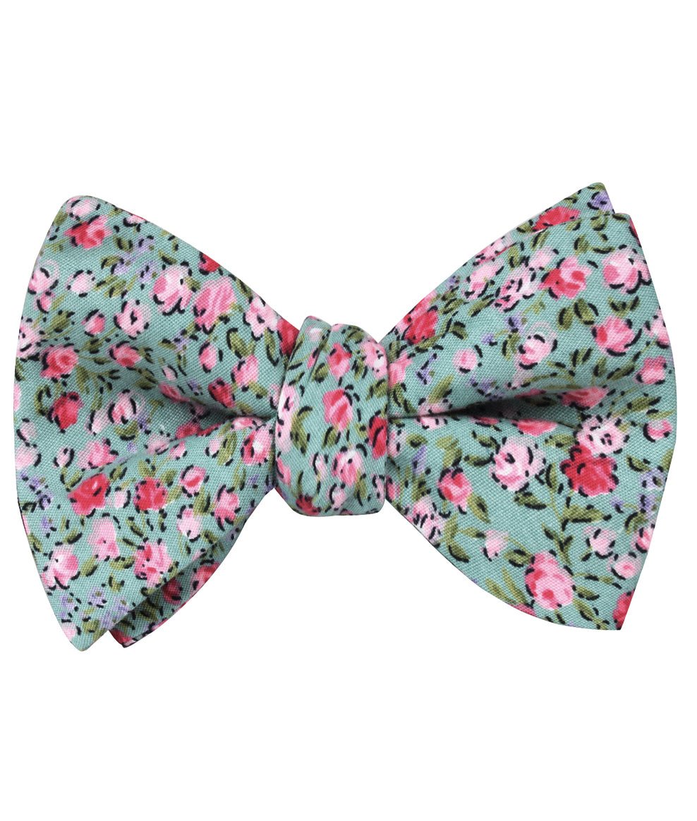 Centifolia Floral Roses Self Bow Tie