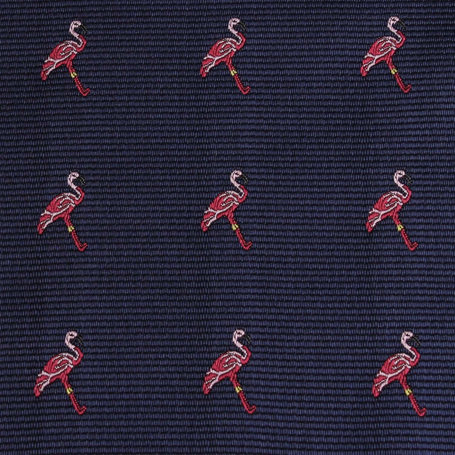 The Navy Blue Pink Flamingo Necktie