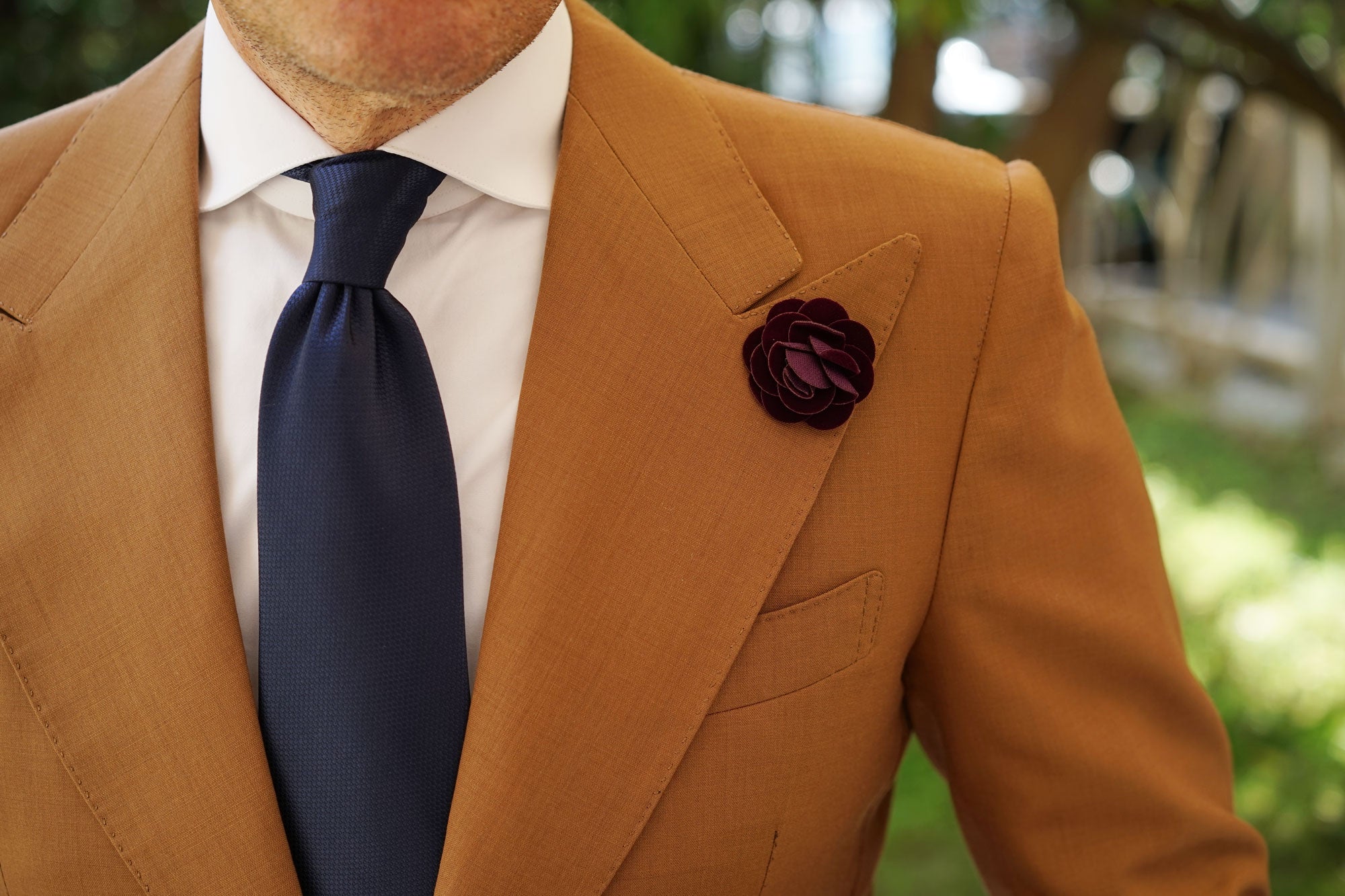 Plum Purple Velvet Lapel Flower