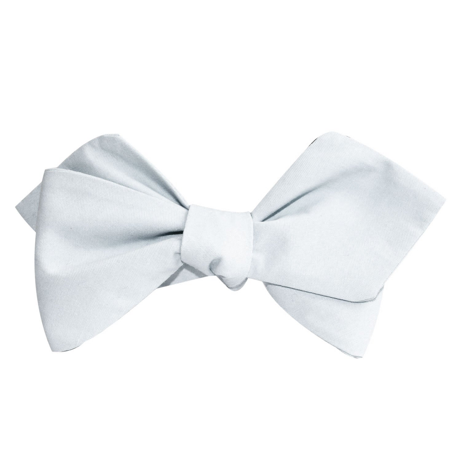 Alice Blue Cotton Self Tie Diamond Bow Tie