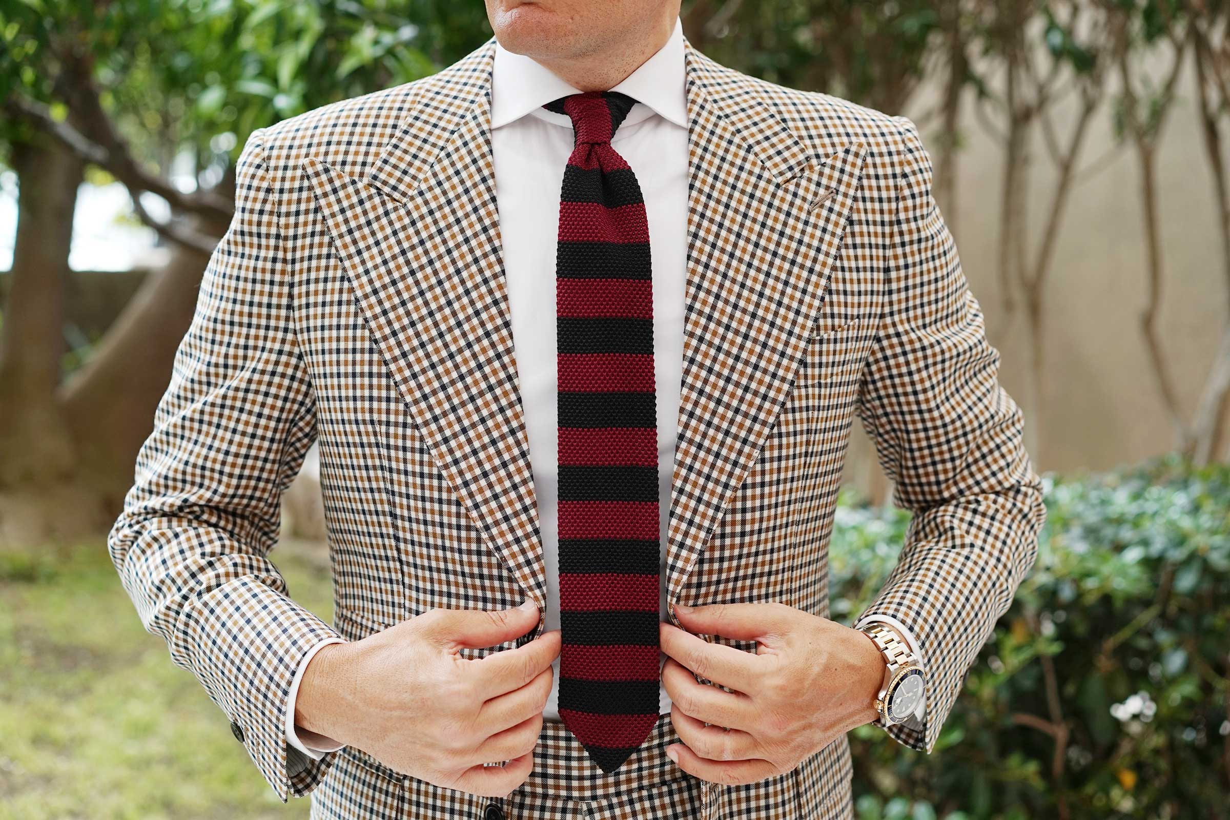 Nova Striped Knitted Tie