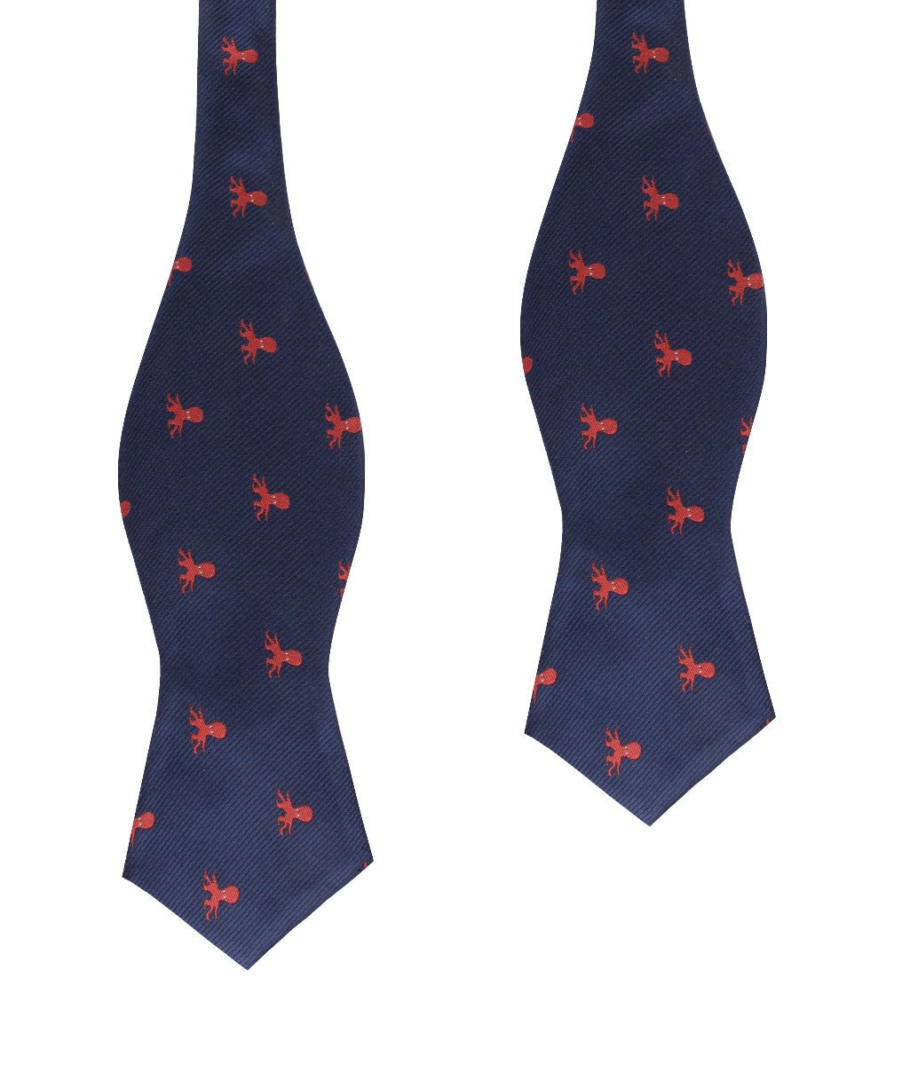 Caribbean Coral Octopus Diamond Self Bow Tie